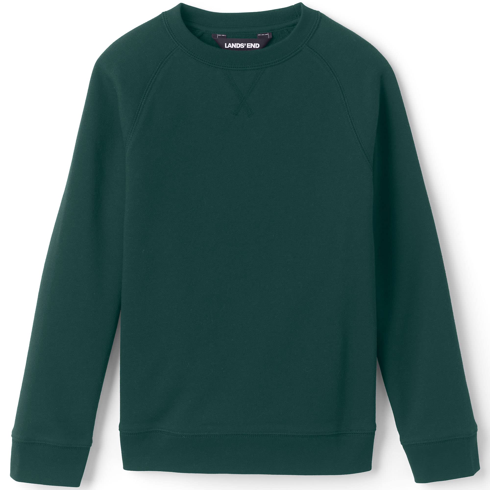Lands' End Kids' Crew Neck Sweatshirt - Comfortable School Uniform for Boys & Girls | Perfect for Class, Play & Everyday Wear