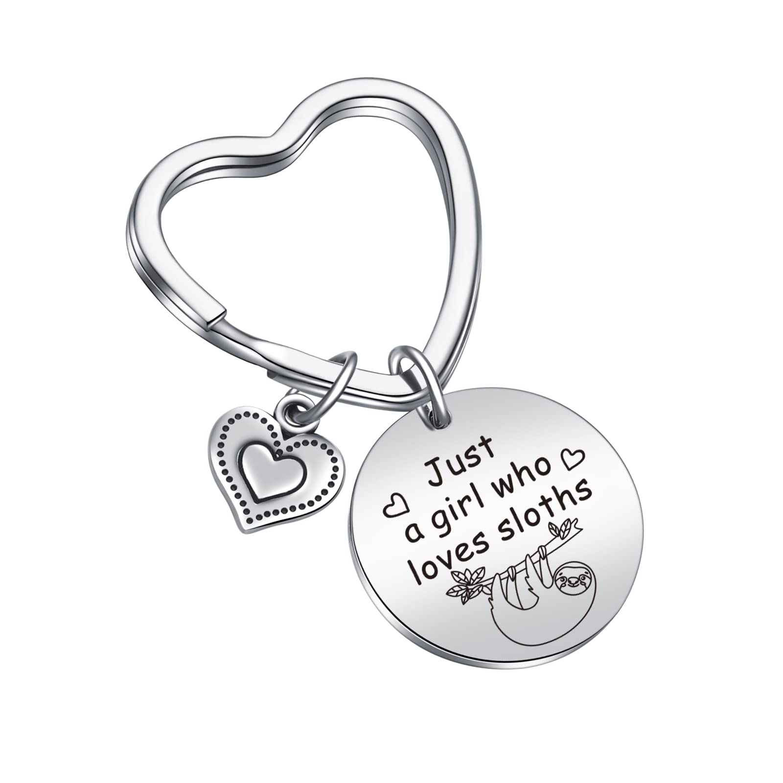 Sloth Girl Jewelry - Best Friend Gift for Animal Lovers | Cute Sloth Keychain for Women | Perfect BFF, Girlfriend & Animal Lover Present | Great for Birthdays, Anniversaries & Everyday Carry