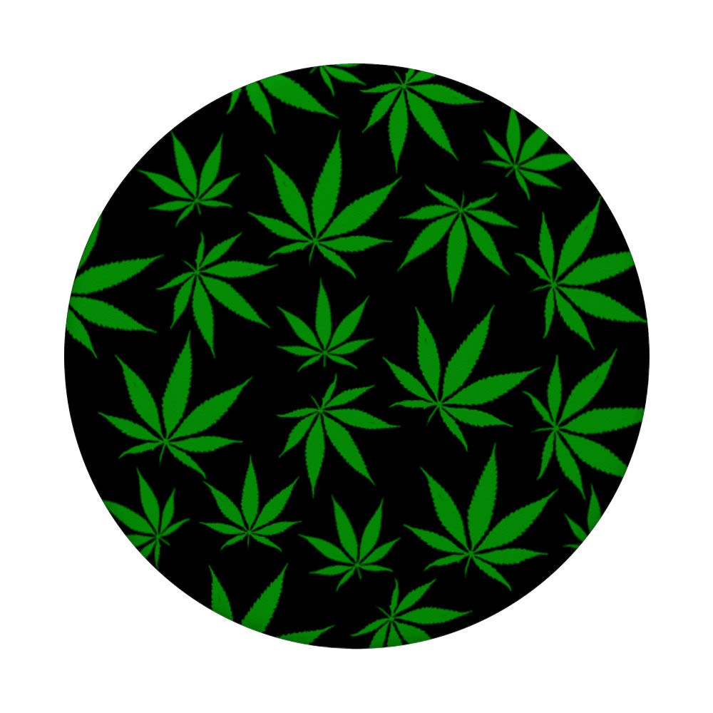 Stylish Weed Pattern PopSockets Grip & Stand for Phones & Tablets - Perfect Stoner Gift for Cannabis Lovers | Ideal for Daily Use, Travel & Hands-Free Viewing