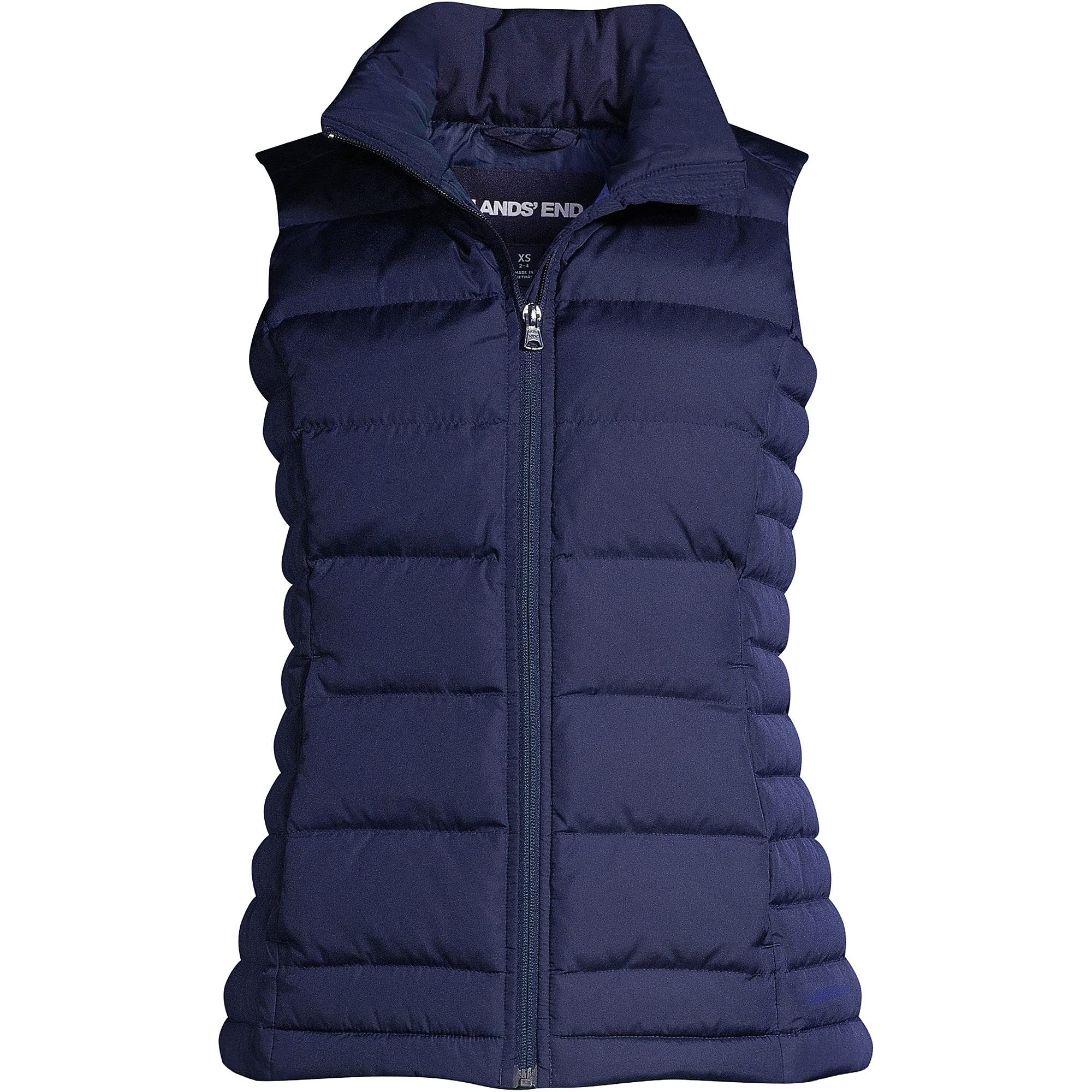 Lands' End Men's Down Puffer Vest - Lightweight Warm Winter Jacket for Outdoor Activities, Hiking & Casual Wear