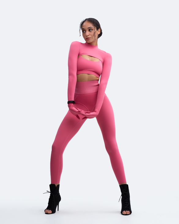 Women's Fashion Glove Sleeve Crop Top - Sexy Short Sleeve Bodycon Shirt for Night Out, Party & Club Wear