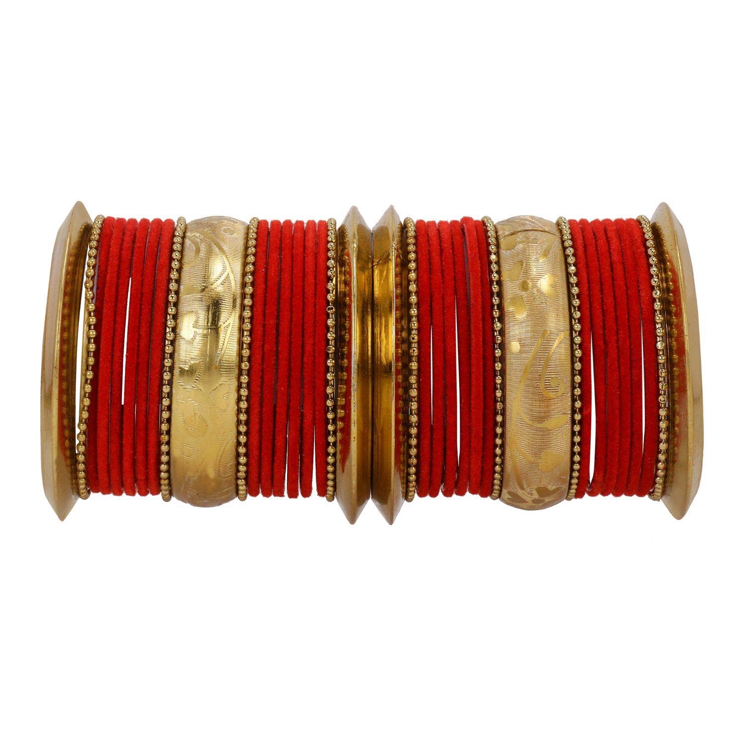 Boho Oxidized Indian Jewelry Set - Velvet Bangles & Bracelets for Women & Girls | Handmade Ethnic Jewelry for Festivals, Weddings & Boho Fashion