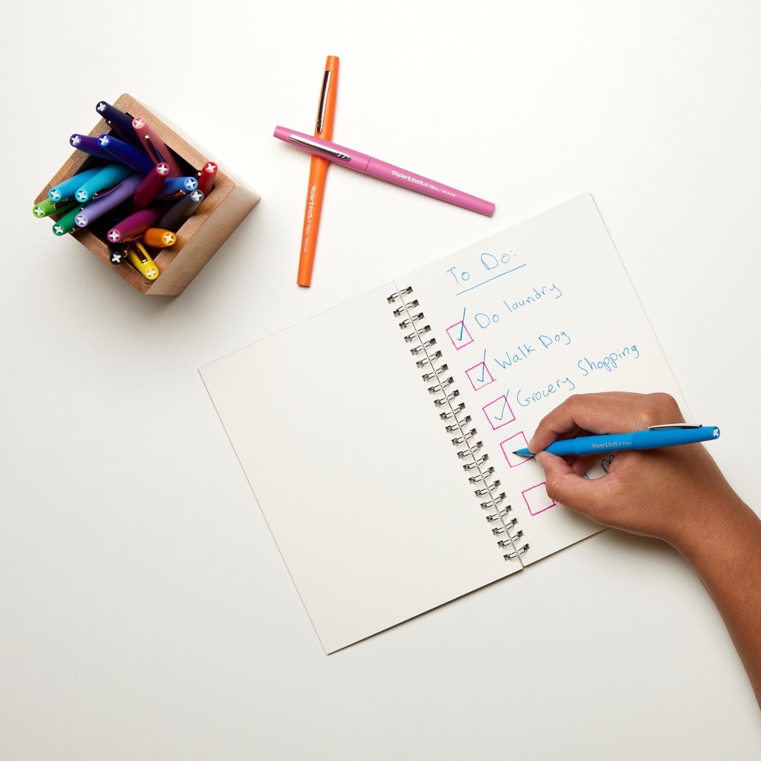 Paper Mate Flair Pens 12-Pack - 0.7mm Medium Tip Markers for Office & School