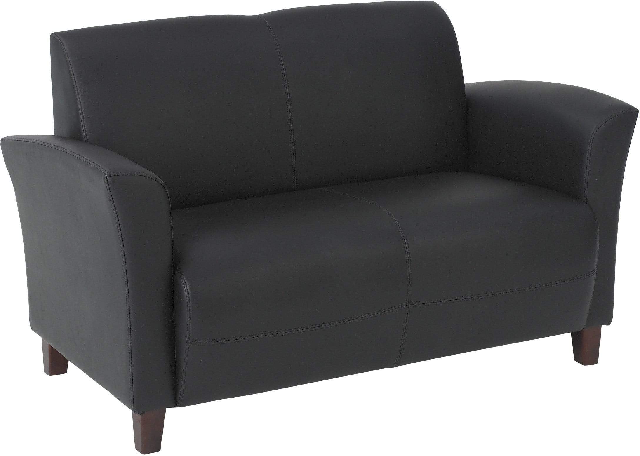 OSP Furniture® Eco Leather Office Loveseat [SL2272] - Modern Executive Sofa for Home & Office Waiting Areas, Conference Rooms & Reception Lounges
