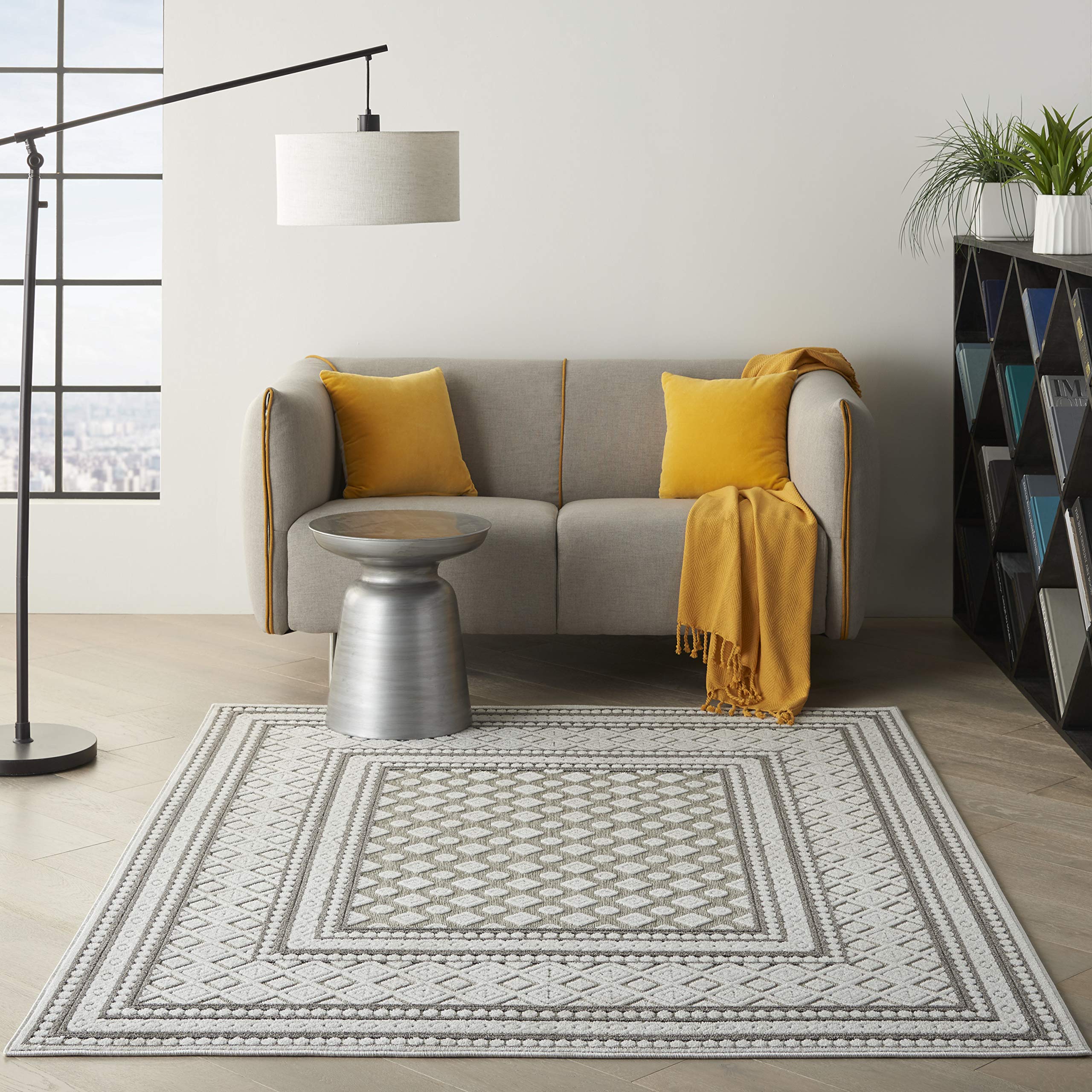 Nourison Calobra Modern Light Grey 2'2