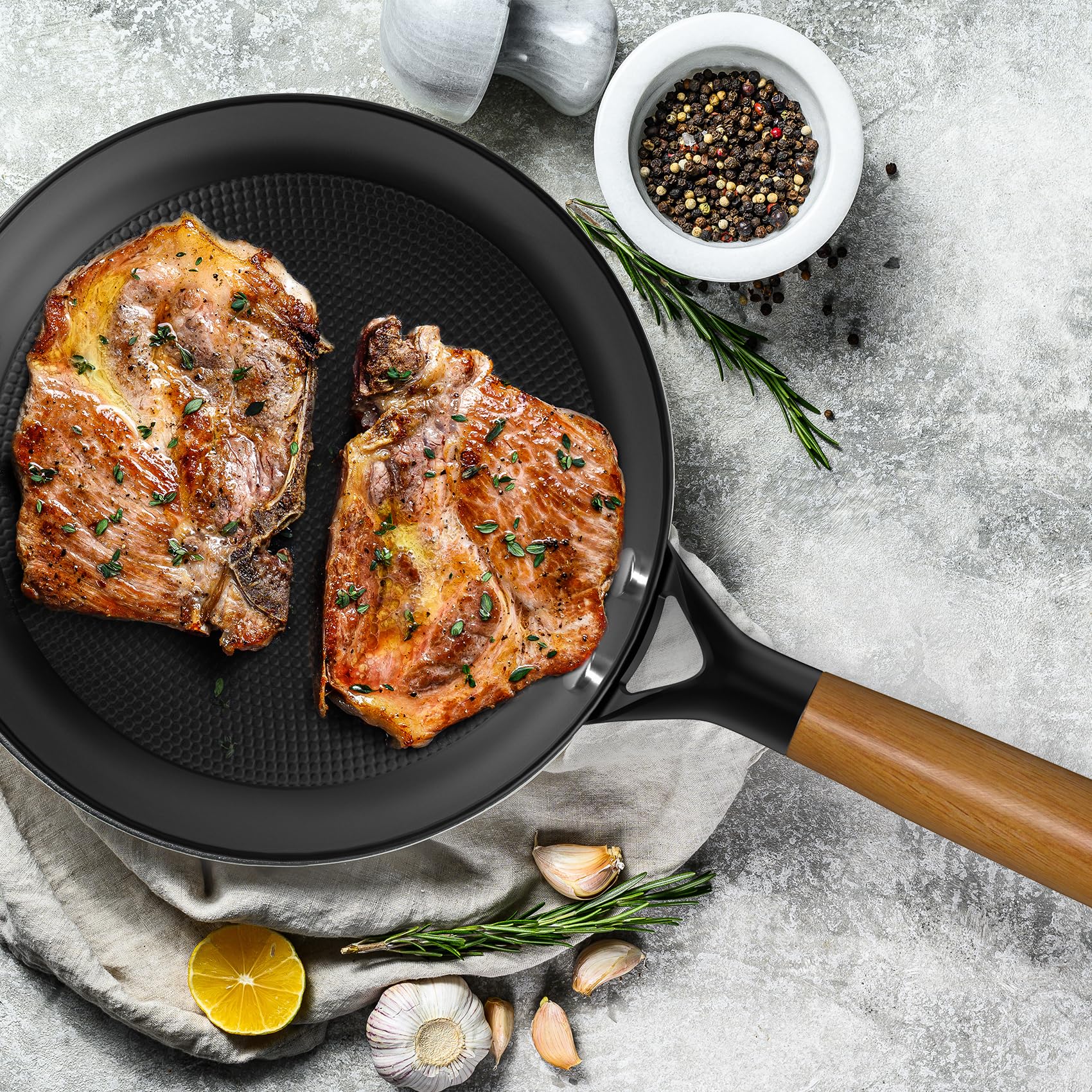 Non-Stick Cast Iron Skillet Set - 8/10/12 Inch PFAS-Free Cookware | Oven & Dishwasher Safe | Perfect for Eggs, Pancakes & Steak | Ideal for Home Cooking, Camping & Valentine's Day Gifts