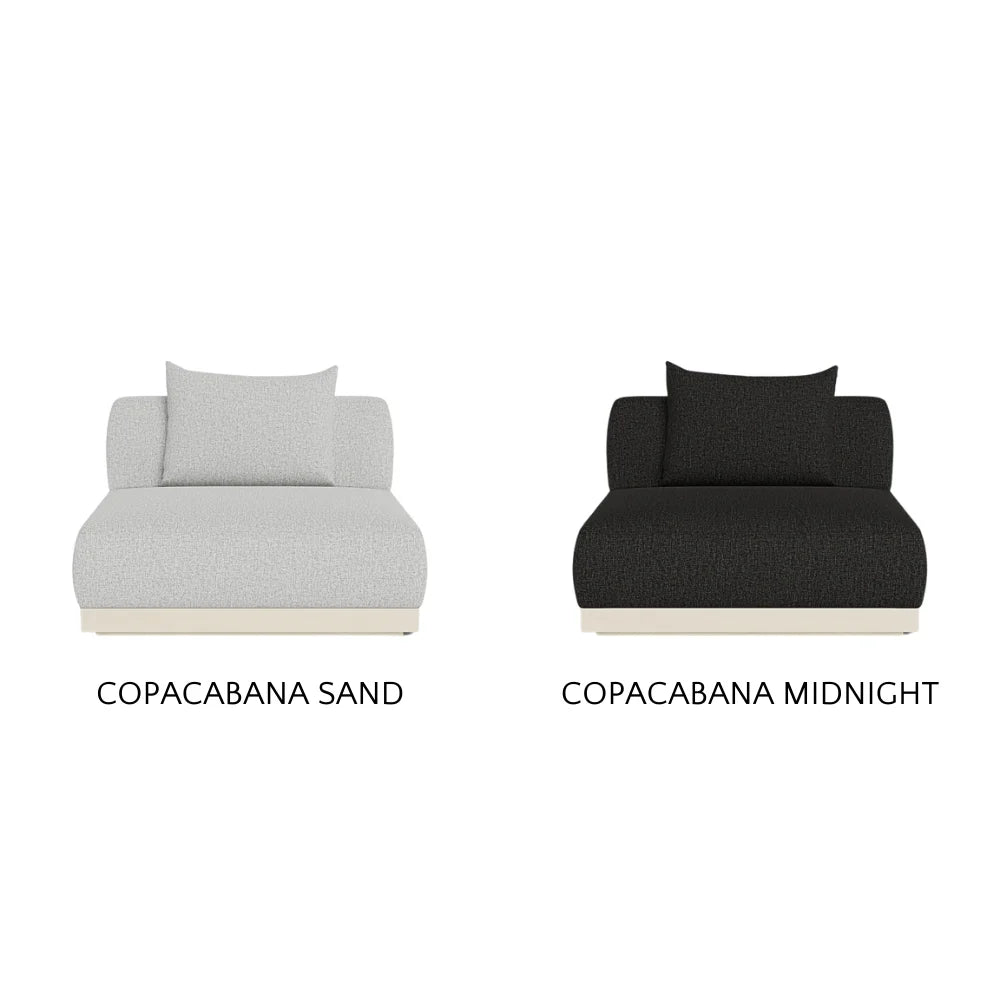 Amalfi Outdoor Armless Single Sectional Sofa - Waterproof Patio Furniture for Poolside, Garden & Backyard Relaxation