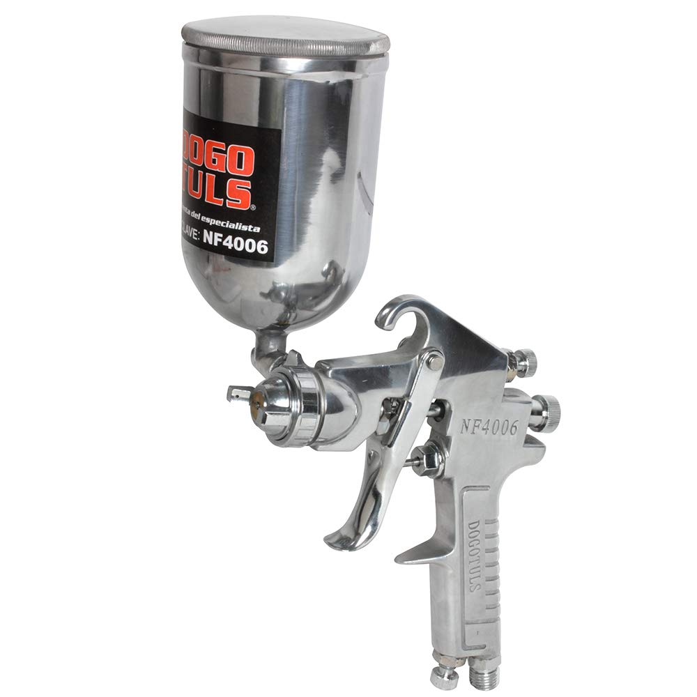 GUN GRAVITY V Aluminum 400ml Spray Gun with 50PSI Pressure - Perfect for Automotive Painting, DIY Projects & Home Renovations