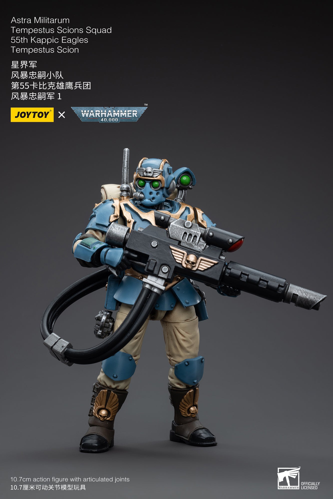 1/18 JOYTOY 3.75-inch Astra Militarum Tempestus Scions Action Figure - 55th Kappic Eagles Squad | Highly Detailed Collectible Military Model for Warhammer 40K Fans | Perfect for Display, Gaming & Cosplay