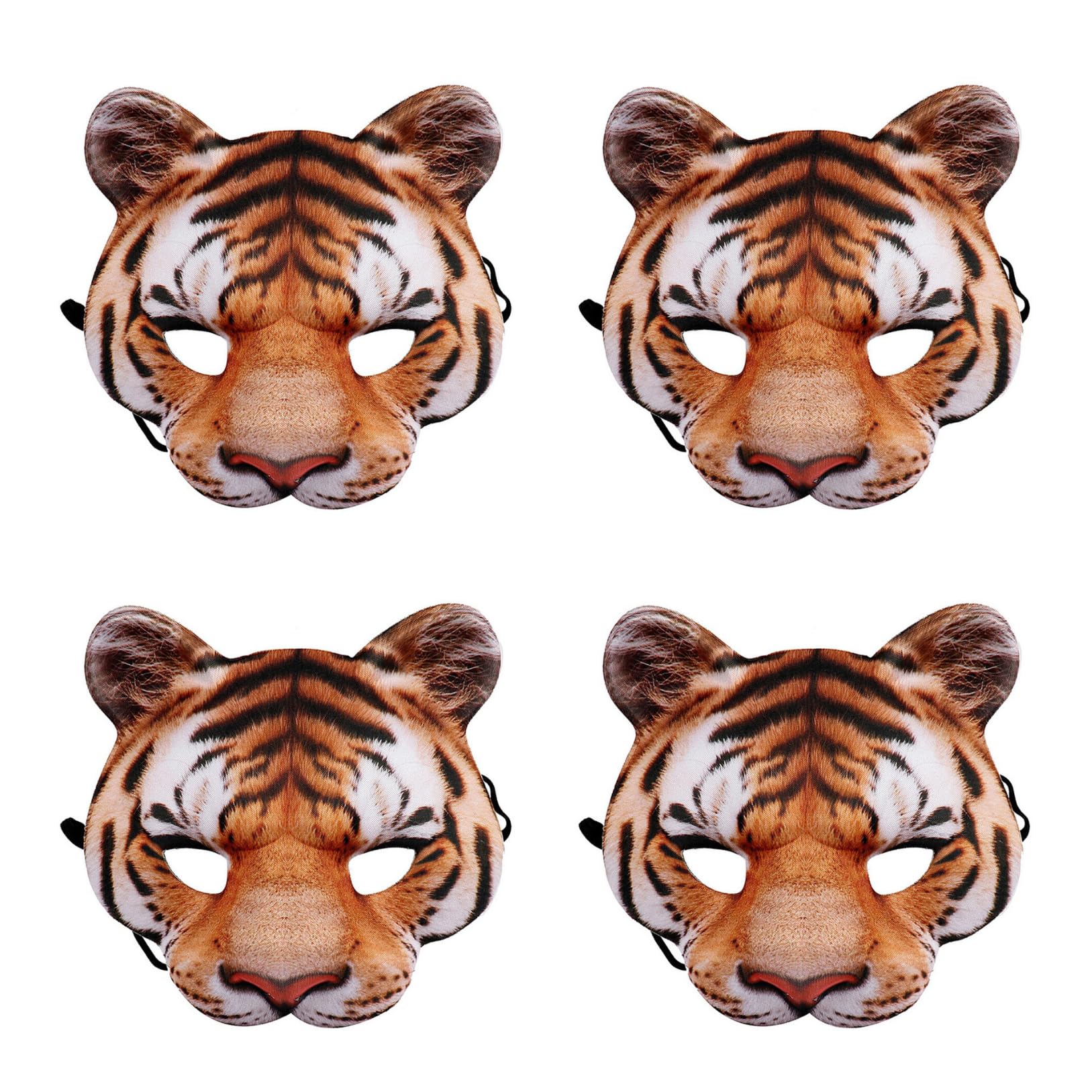 MANMAOHE Halloween Tiger Half Face Mask - Realistic Animal Costume Mask for Halloween, Carnival & Masquerade Parties | Perfect for Cosplay, Costume Events & Themed Celebrations