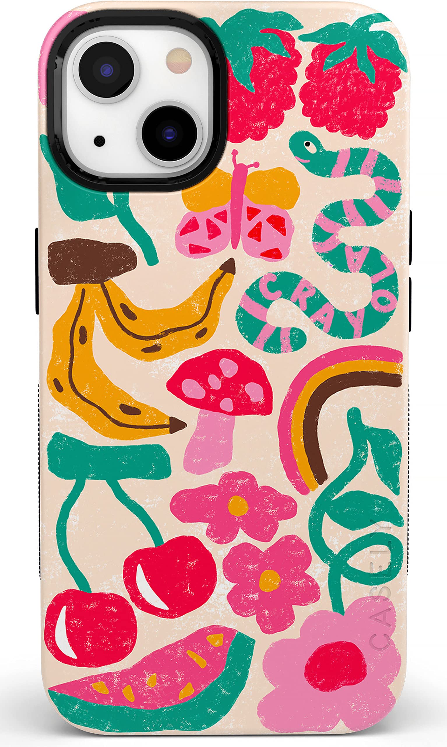 Casely iPhone 13 Case with MagSafe - Crayola Doodle Bug Crayon Design Protective Cover | Perfect for Artists, Students & Creative Professionals | Durable Slim Fit Case for Everyday Use & Gift Giving