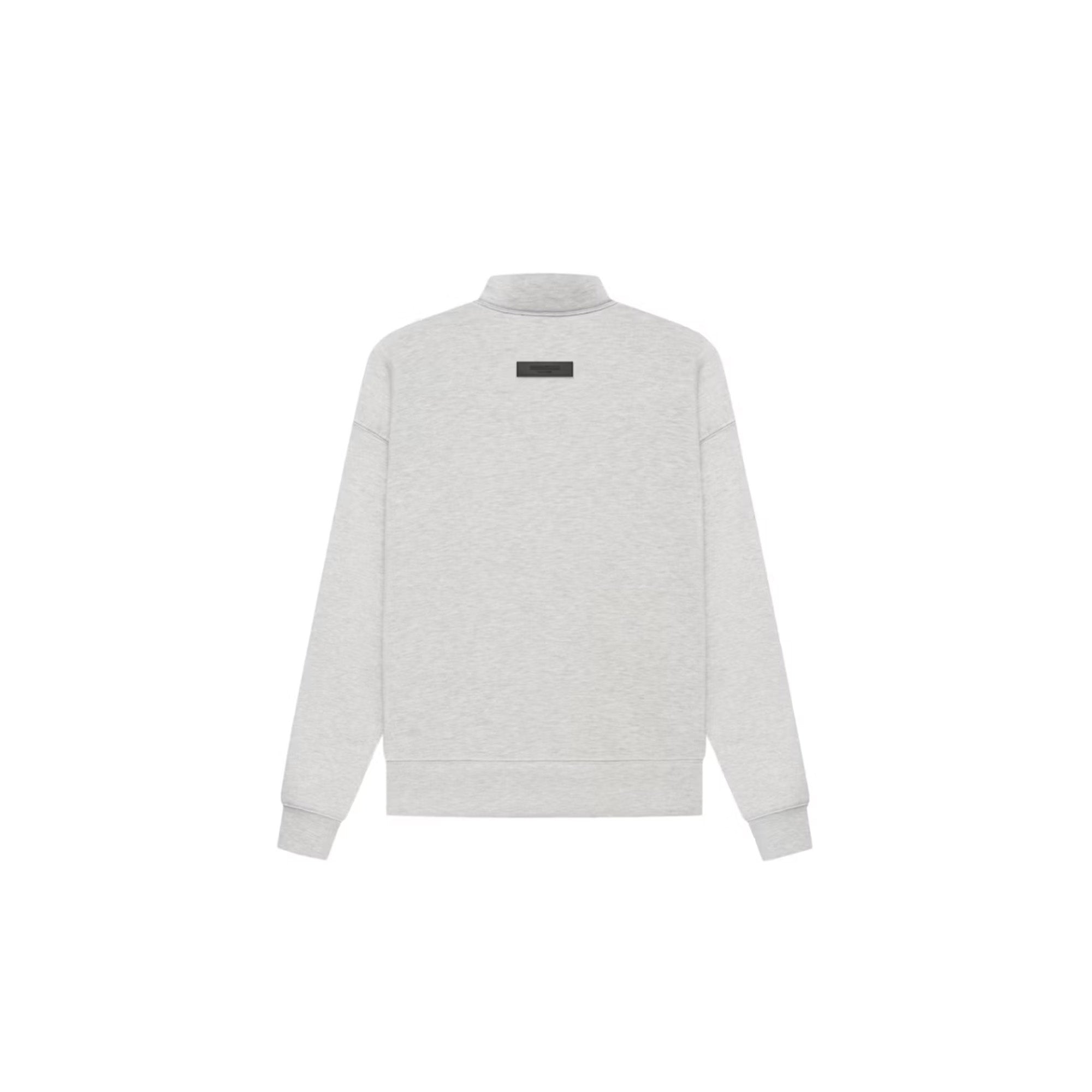 Fear of God Essentials Mockneck Sweatshirt - Light Oatmeal Color, Oversized Fit, Unisex Pullover (2022 Collection) | Perfect for Streetwear, Layering & Casual Outfits