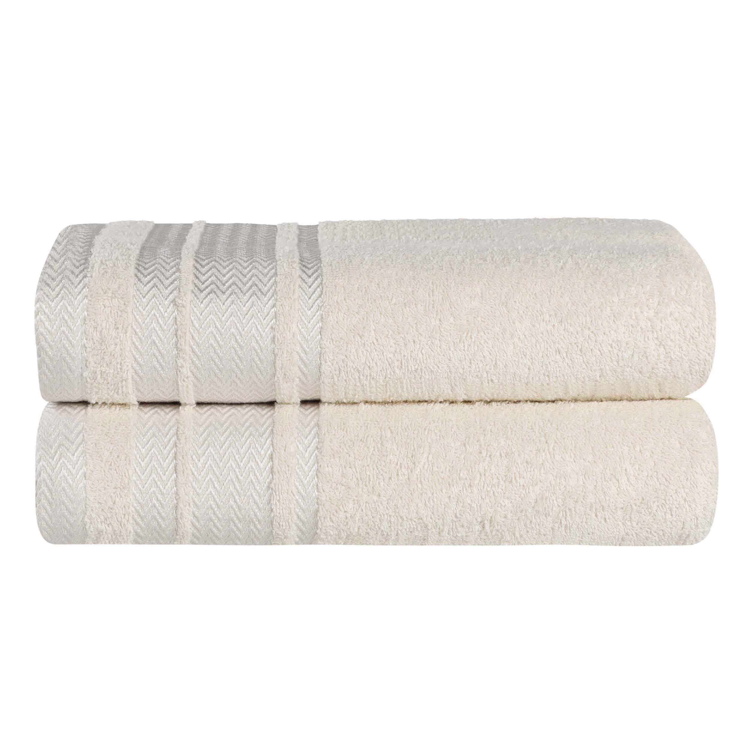 Premium 100% Cotton Soft Medium Weight Bath Towel Set of 2 - Ultra Absorbent Luxury Bath Sheets for Spa, Hotel & Home Use