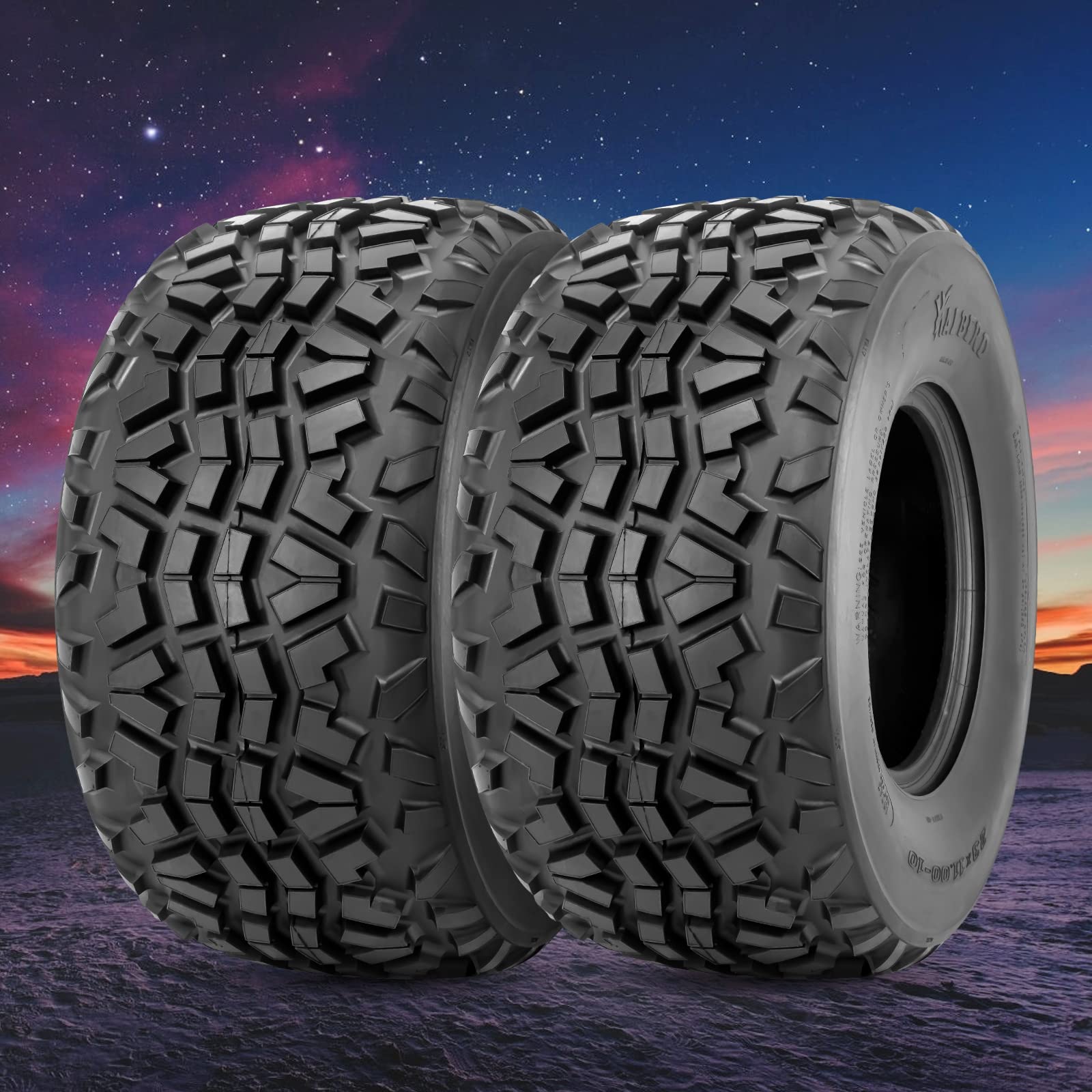 HALBERD 23x11-10 ATV Tires - Premium All Terrain ATV/UTV Tires with Non-Directional Tread, 6PR Rating, Tubeless Design (Set of 2) - Perfect for Off-Roading, Mudding, and Trail Adventures