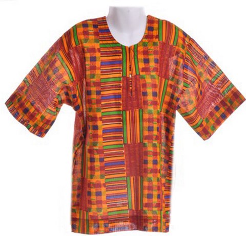 African Kente Print Dashiki Shirt for Kids - Colorful Traditional African Tunic - Perfect for Cultural Events, Parties & Family Photos (DPC3247U)
