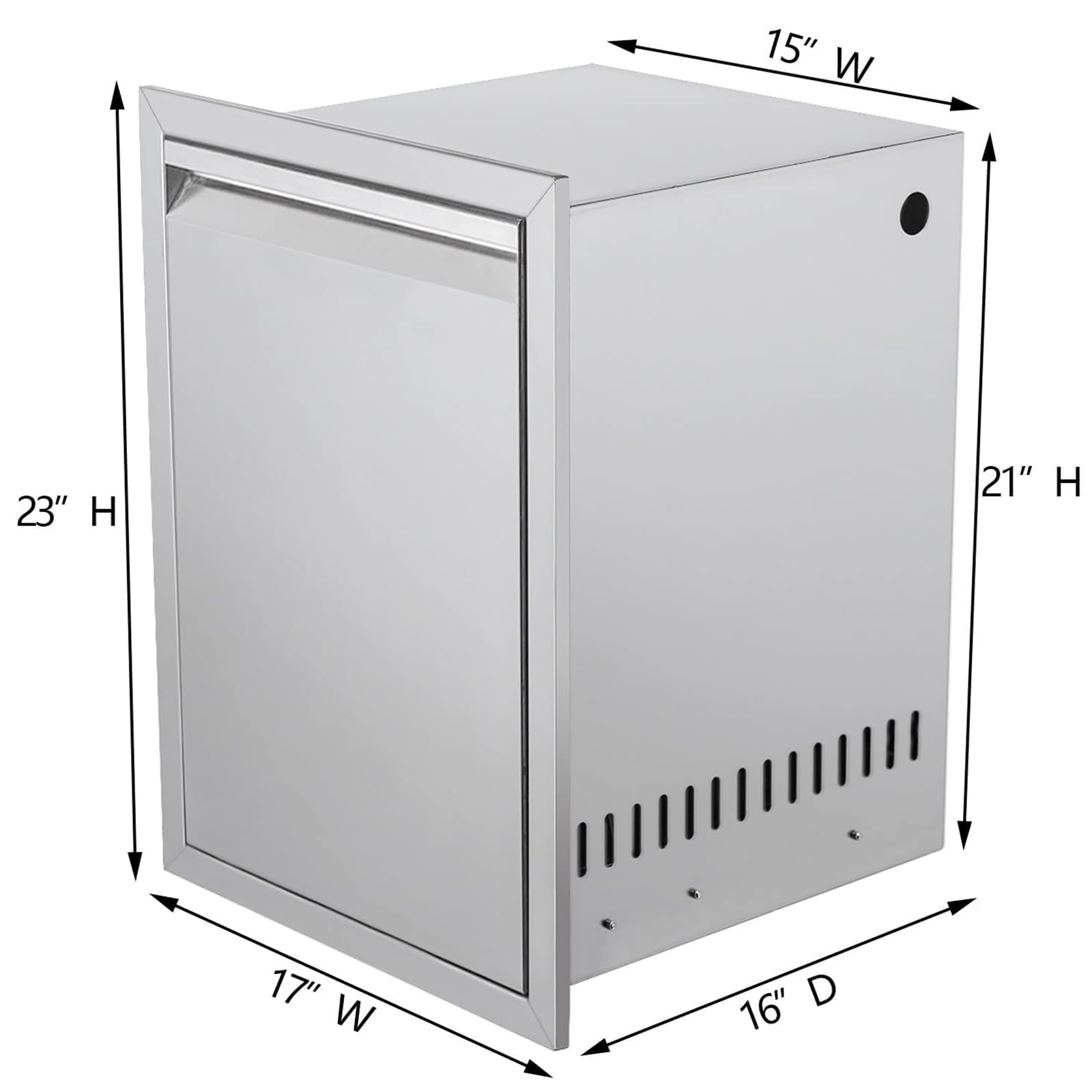 Stainless Steel Propane Tank Drawer for Outdoor Kitchen - 17