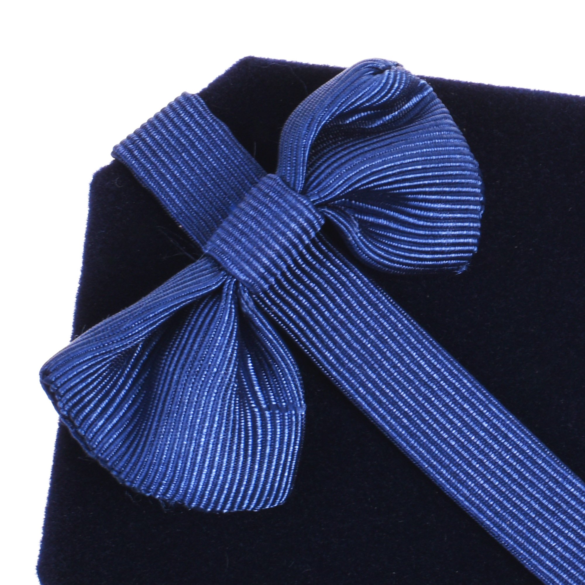 Velvet Octagonal Ring Jewelry Box with Bow - Elegant Wedding & Valentine's Day Gift Case for Rings (Blue) | Perfect for Proposals, Anniversaries & Special Occasions