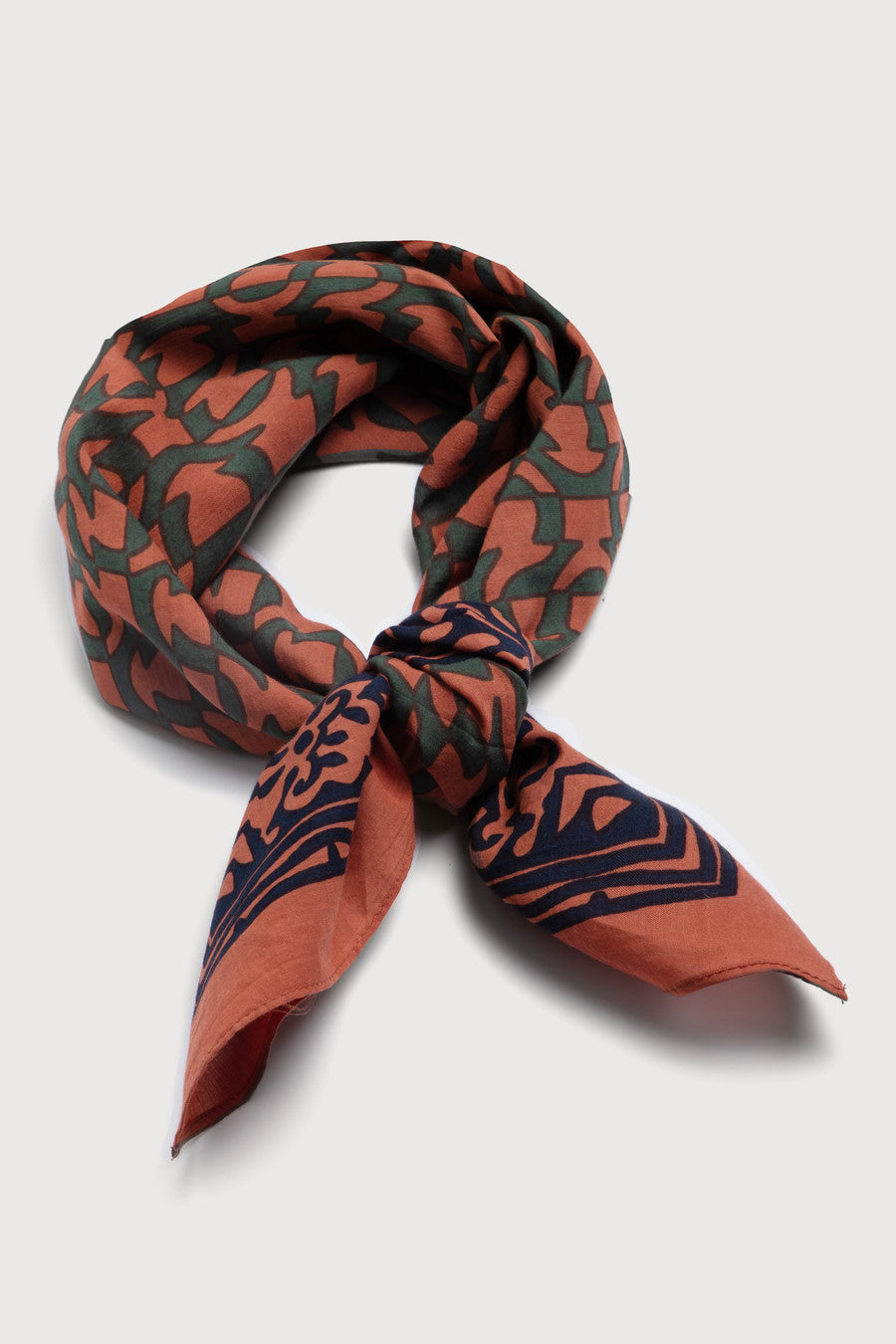 Stylish Block Print Bandana - Lightweight & Breathable Cotton Scarf for Women & Men - Perfect for Outdoor Activities, Fashion Accessories, and Travel