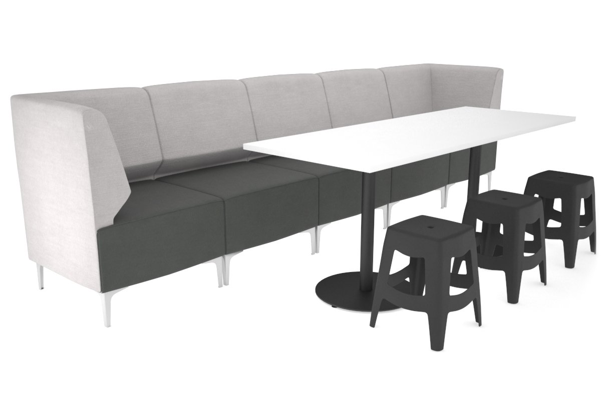 Mondo Straight 5-Piece Lounge Set with Corner Arms - Modern Living Room Furniture for Comfortable Relaxation and Entertaining Guests