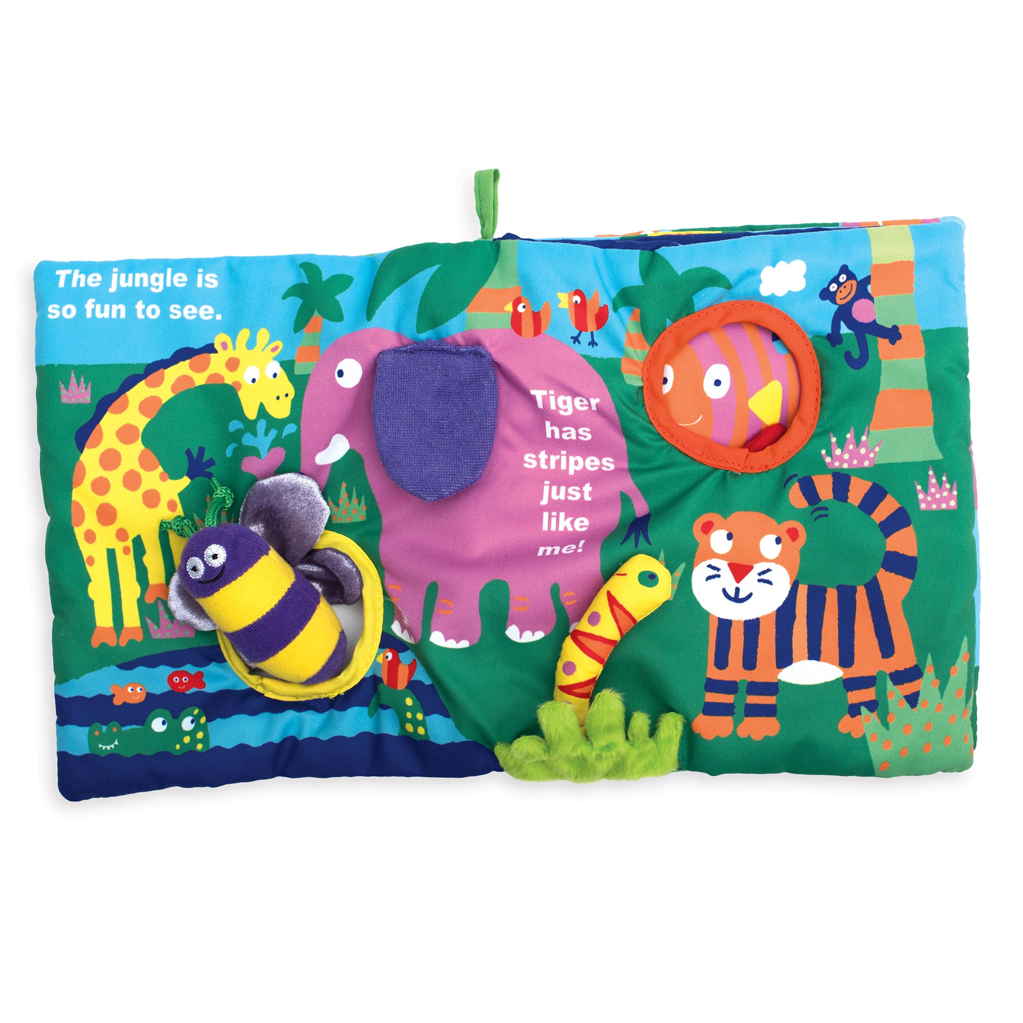 Manhattan Toy Soft Activity Book with Tethered Toy - Interactive Baby Sensory Toy for Early Learning & Development | Perfect for Tummy Time, Travel & Playtime