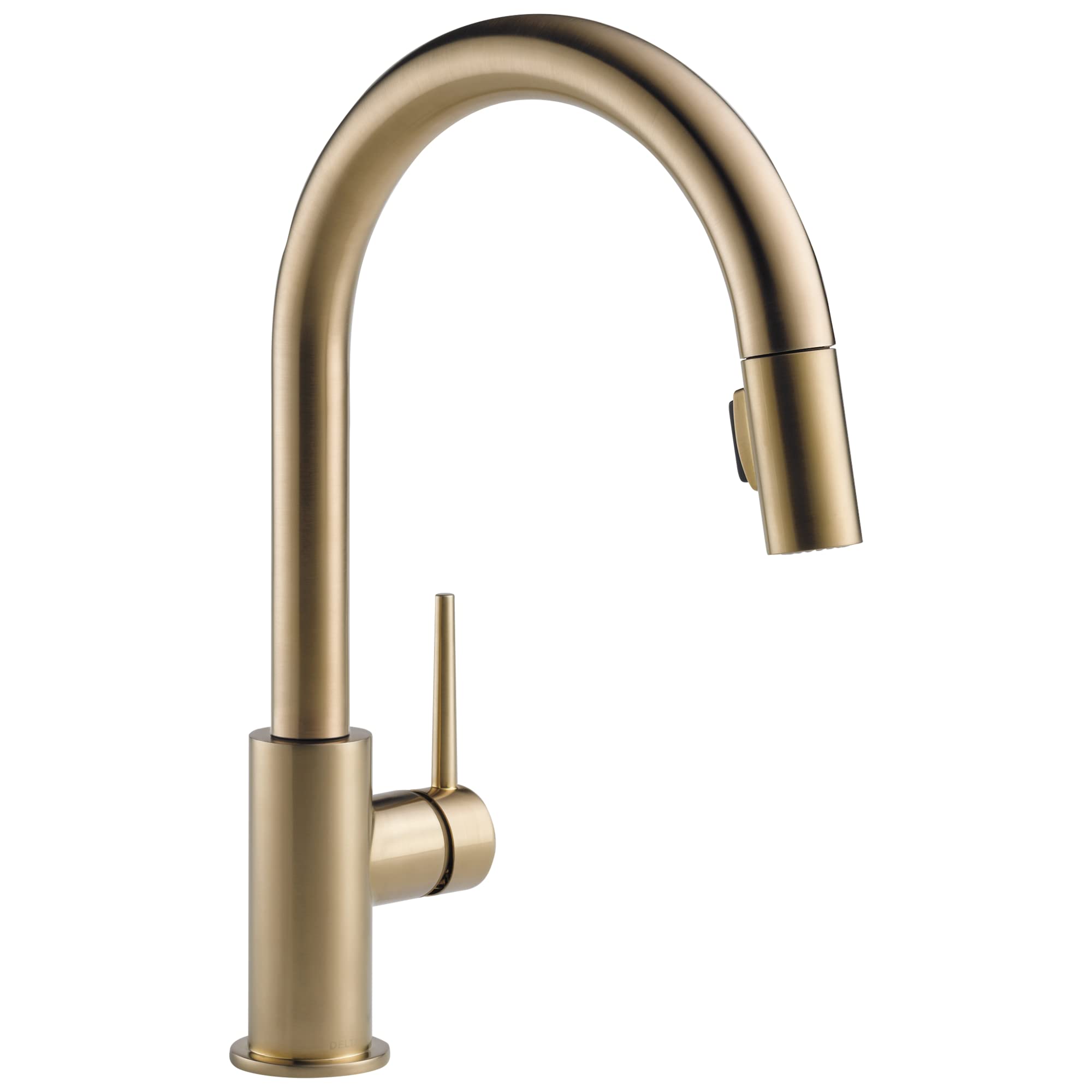 Delta Trinsic Gold Kitchen Faucet with Pull Down Sprayer - Magnetic Docking Spray Head, Champagne Bronze 9159-CZLS-DST | Modern Touchless Kitchen Sink Faucet for Easy Cooking & Dishwashing