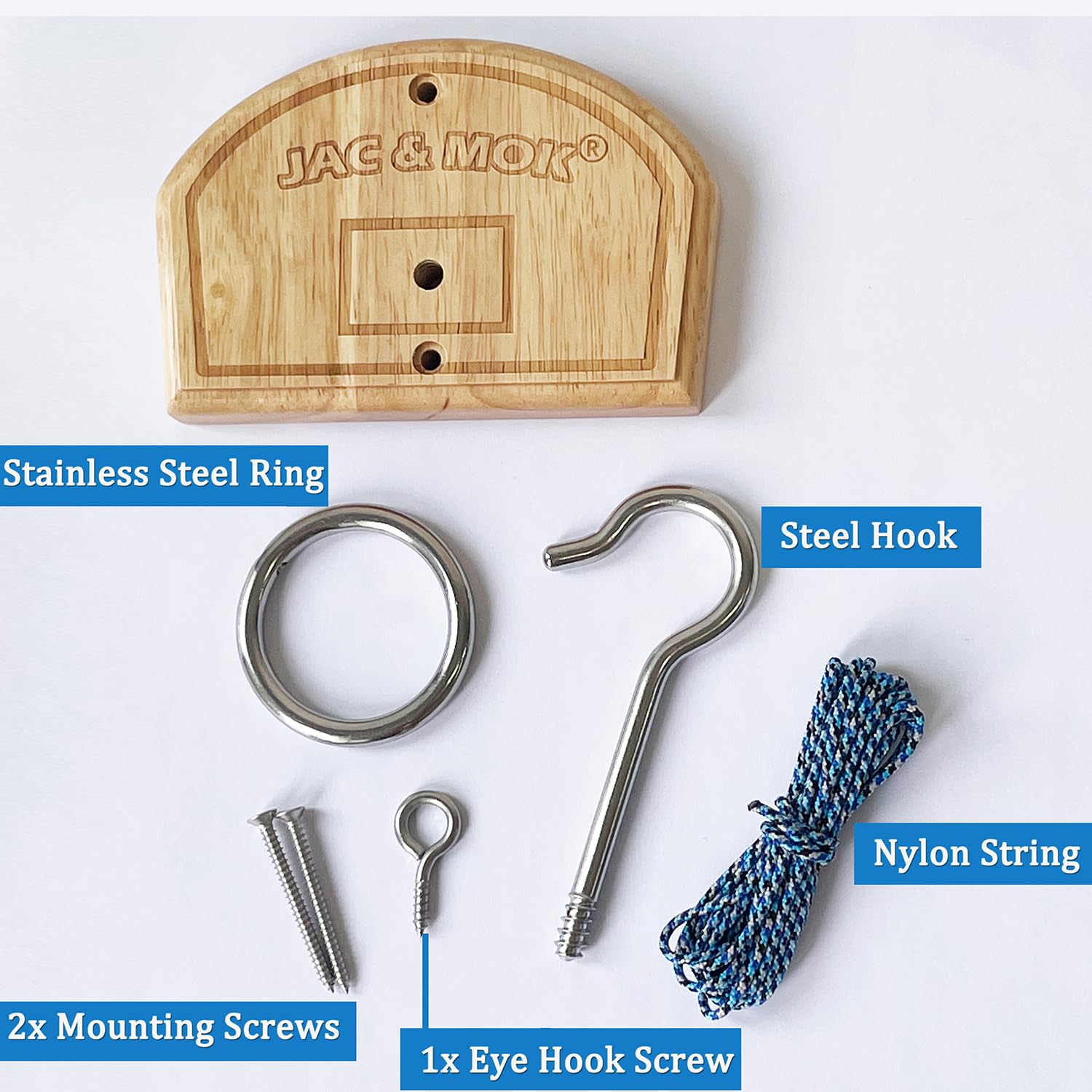 Deluxe Hook and Ring Toss Game Set - Indoor Outdoor Family Party Throwing Toys for Backyard, Camping, and Beach Fun