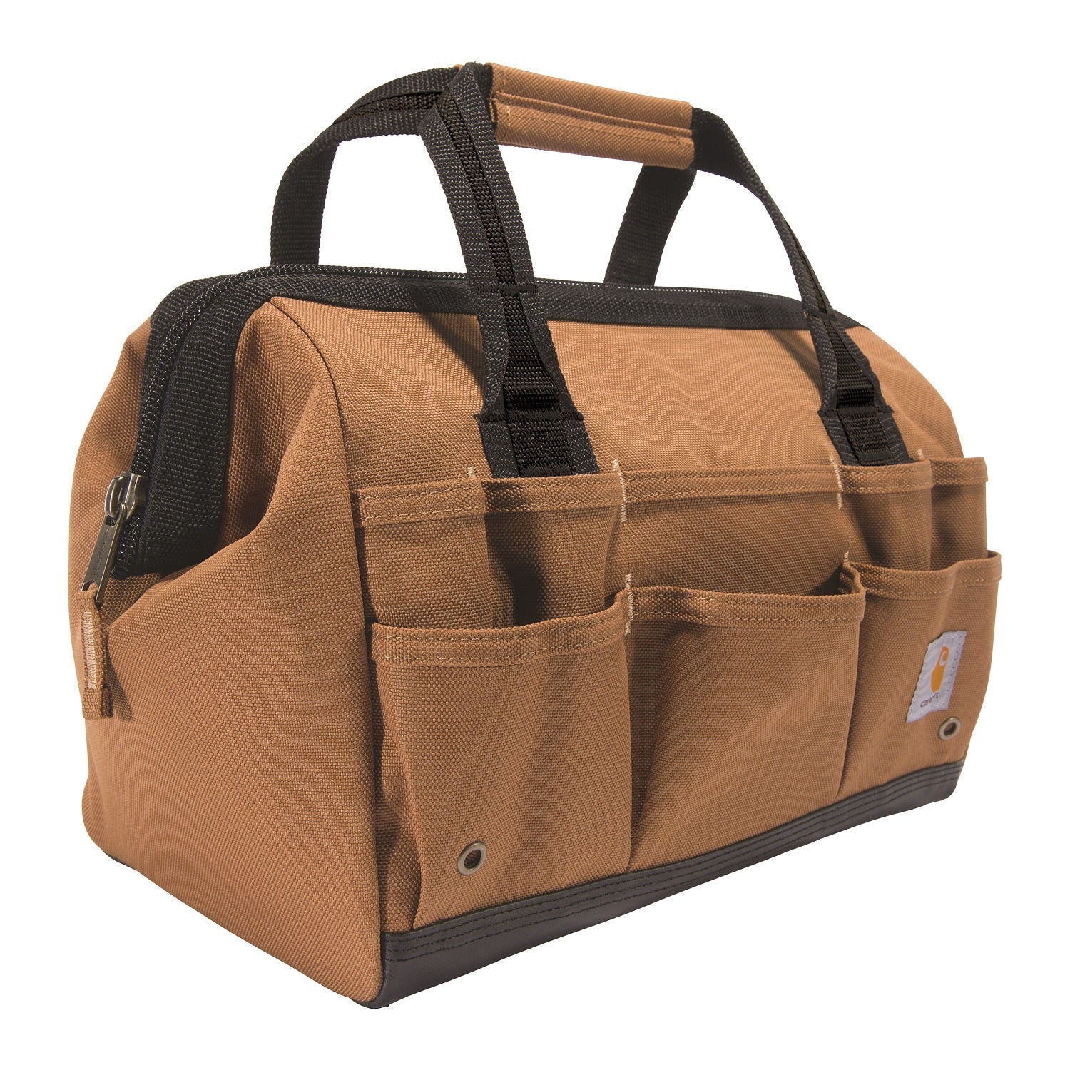 Carhartt 26-Pocket Heavy Duty 14-Inch Tool Bag for Electricians, Plumbers & Construction Workers - Durable Work Tool Organizer with Multiple Storage Pockets