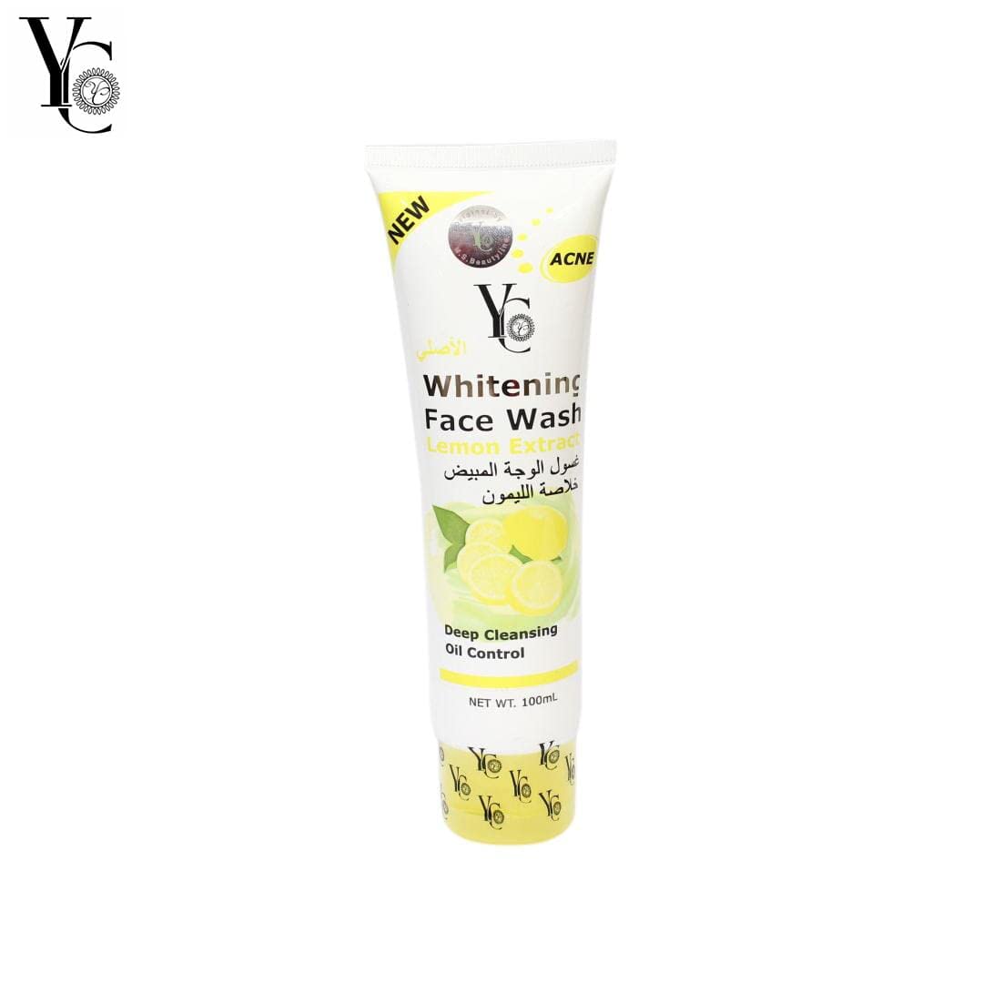 YC Whitening Face Wash with Lemon Extract - 100ml | Brightening & Cleansing for Glowing Skin | Perfect for Morning & Night Skincare Routine