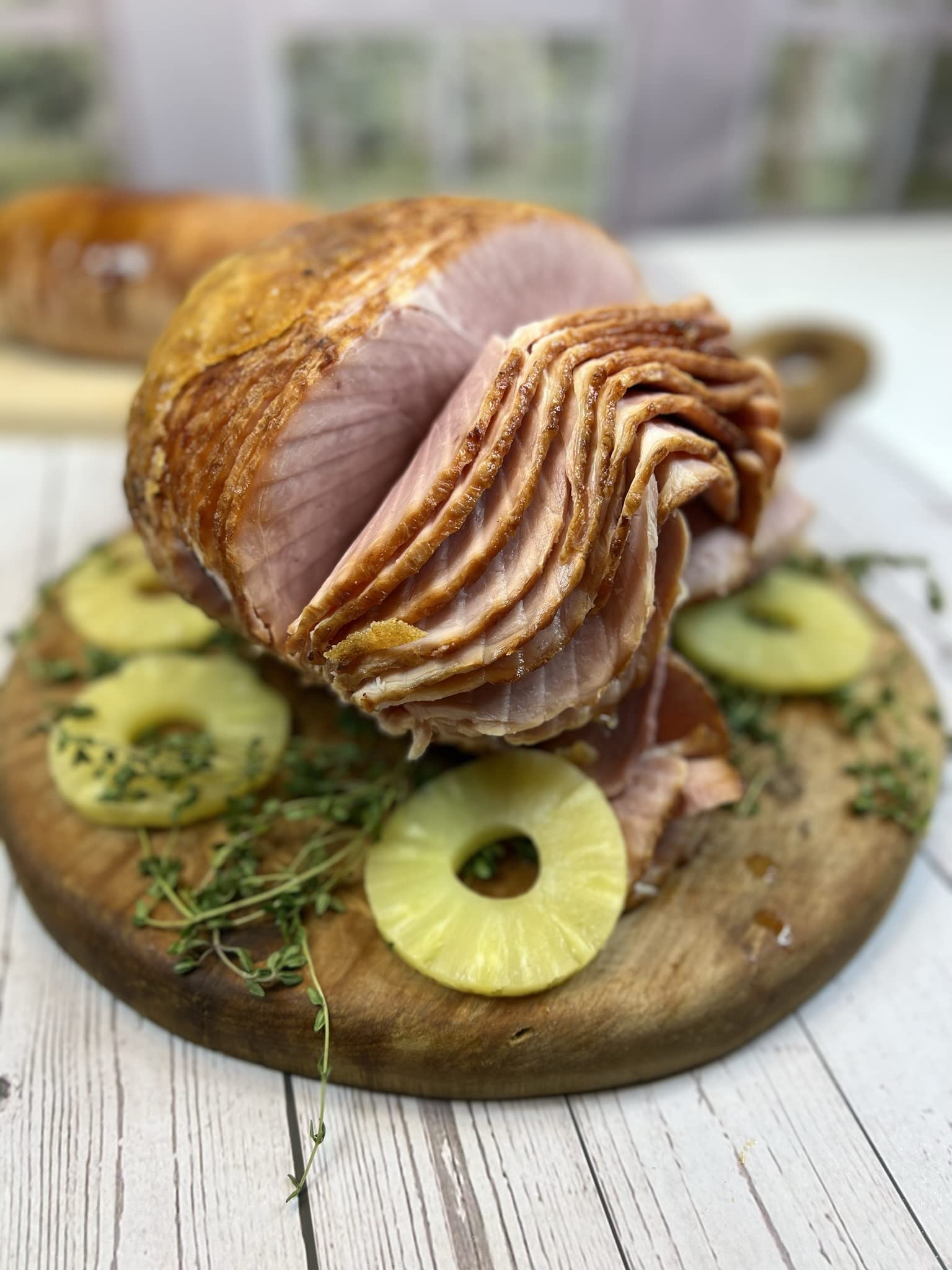 Holiday Honey Glazed Spiral Sliced Gourmet Ham - 7-8 lbs, Feeds 14-16 | Premium Easter Dinner Centerpiece | Perfect for Holiday Gatherings, Family Feasts & Special Occasions