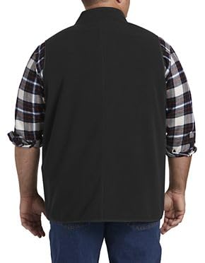 DXL Big + Tall Essentials Men's Full-Zip Polar Fleece Vest for Winter Outdoor Activities - Warm & Comfortable Big and Tall Fleece Vest for Hiking, Camping, and Casual Wear