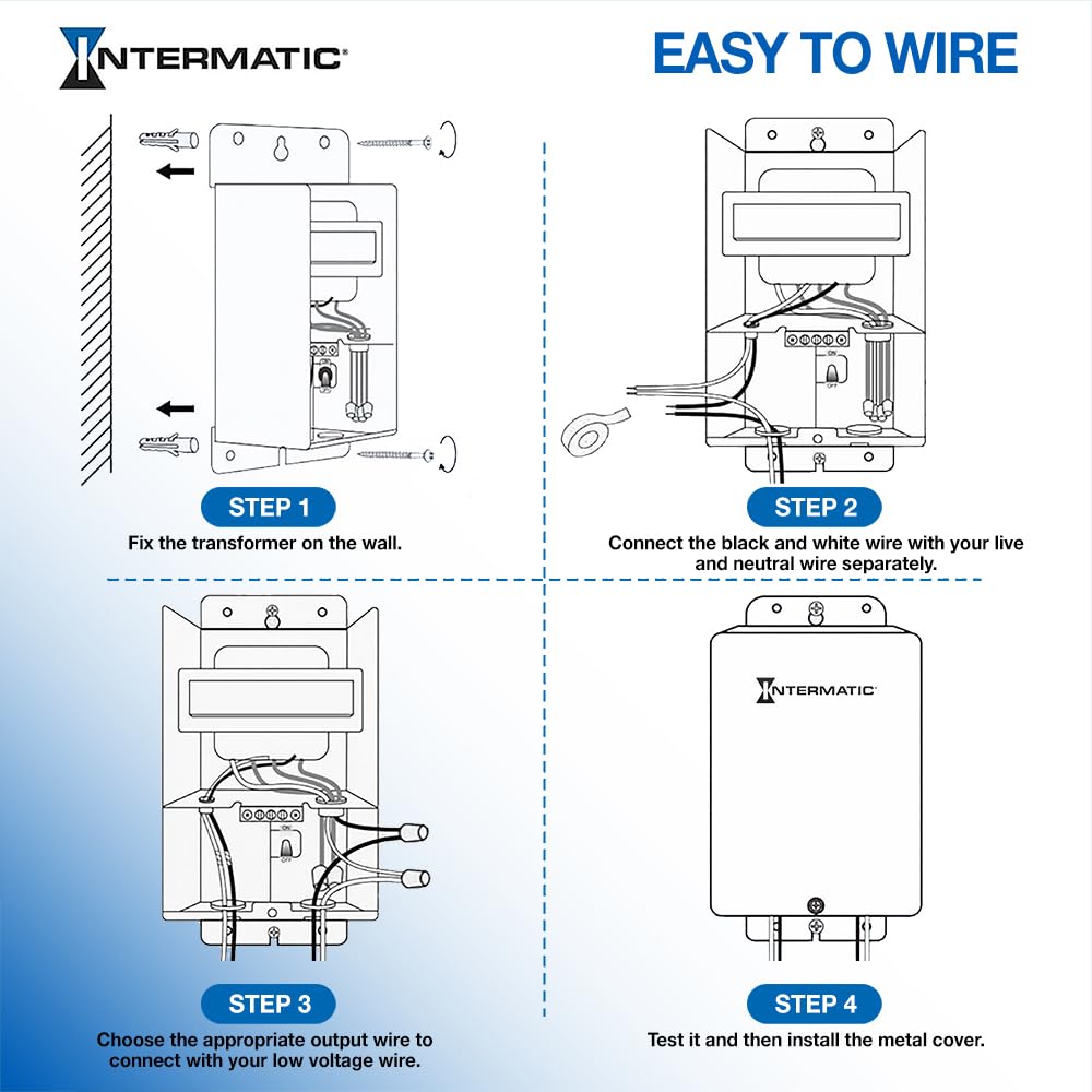 Intermatic PX300 300W Pool Light Transformer 12V/13V/14V - Waterproof Power Supply for Pool Lights, Spa Lights & Landscape Lighting - Circuit Protection Safety - Stainless Steel Beige - Perfect for Backyard, Garden & Outdoor Lighting Projects