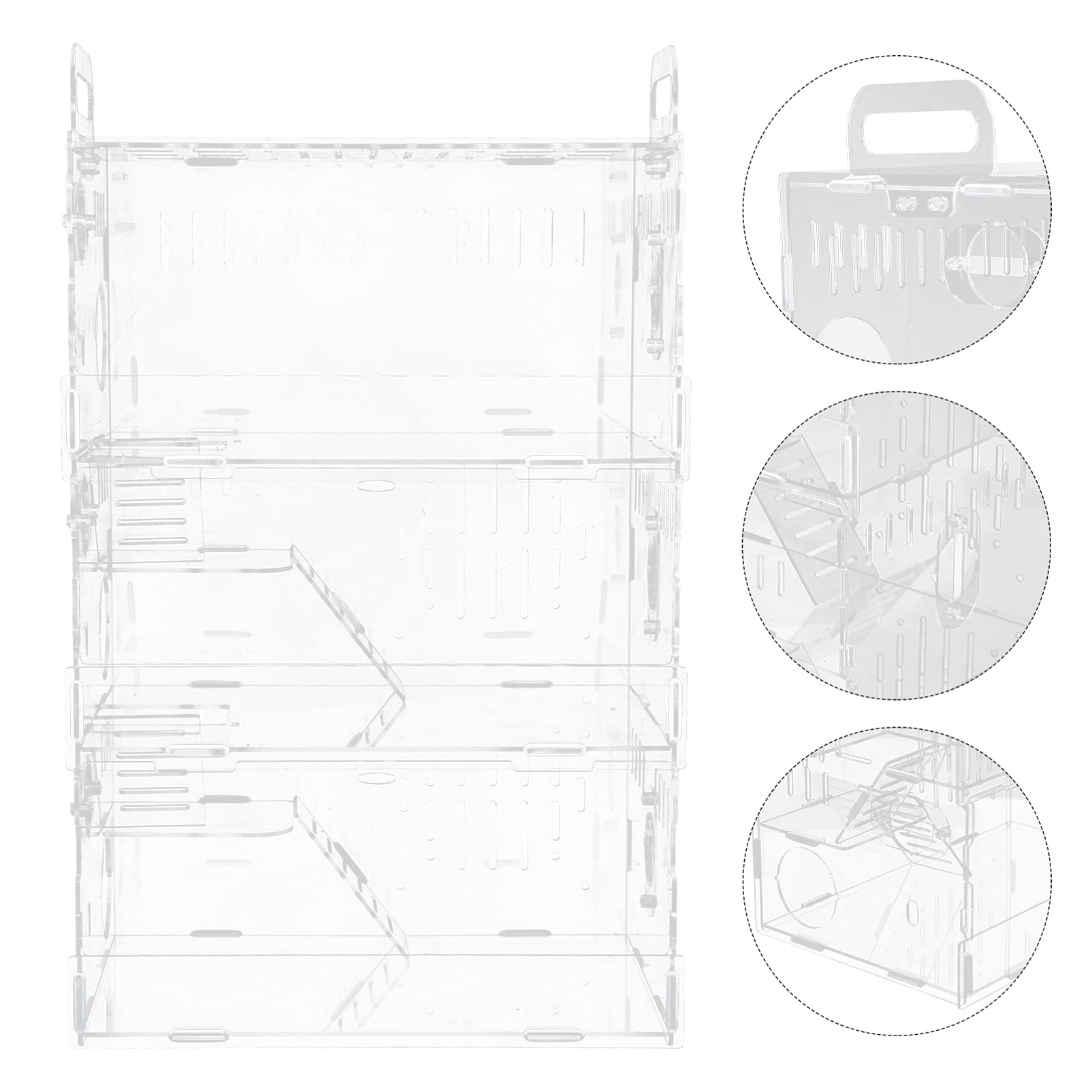 1pc Small Pet Cage for Hamsters, Chinchillas & Small Animals - Portable Hamster House, Nest & Villa Cage with Ventilation - Perfect for Home, Office, or Travel Use