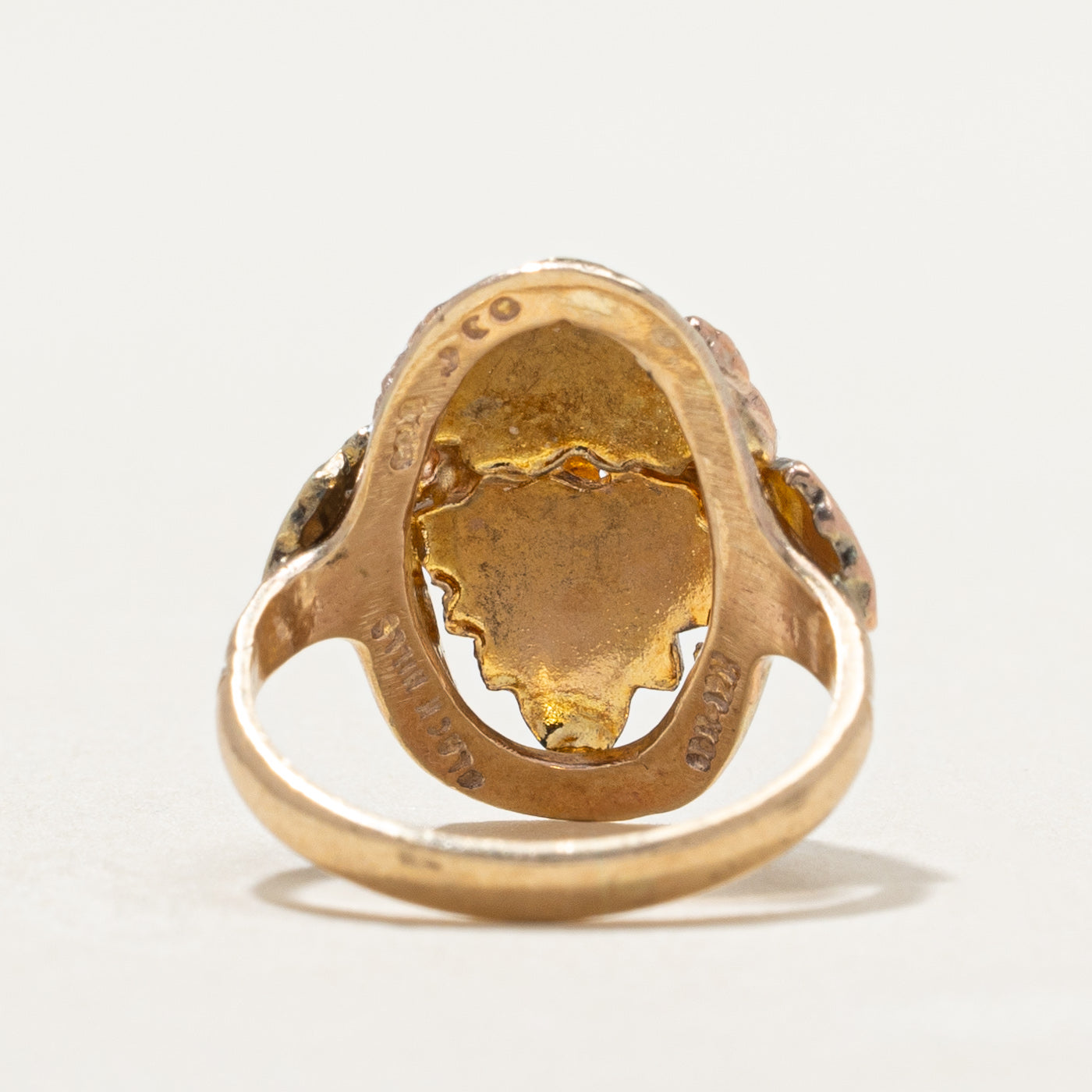 10K Gold Leaf Design Cocktail Ring for Women - Size 2.5 | Elegant Statement Jewelry for Parties, Weddings & Special Occasions