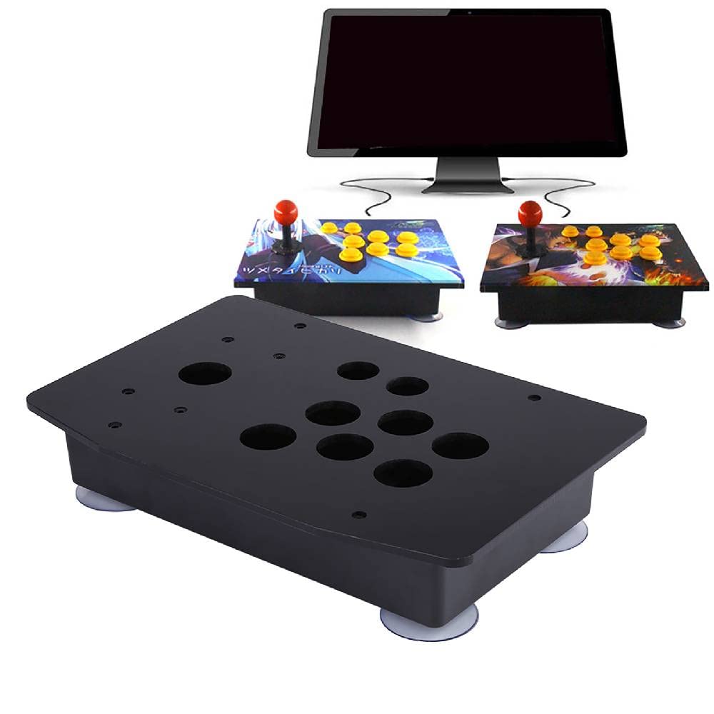 Low Delay USB Encoder Game Kit - DIY Arcade Joystick Controller with 8 Buttons & Black Acrylic Panel for PC Gaming | Perfect for MAME, Retro & Fighting Games