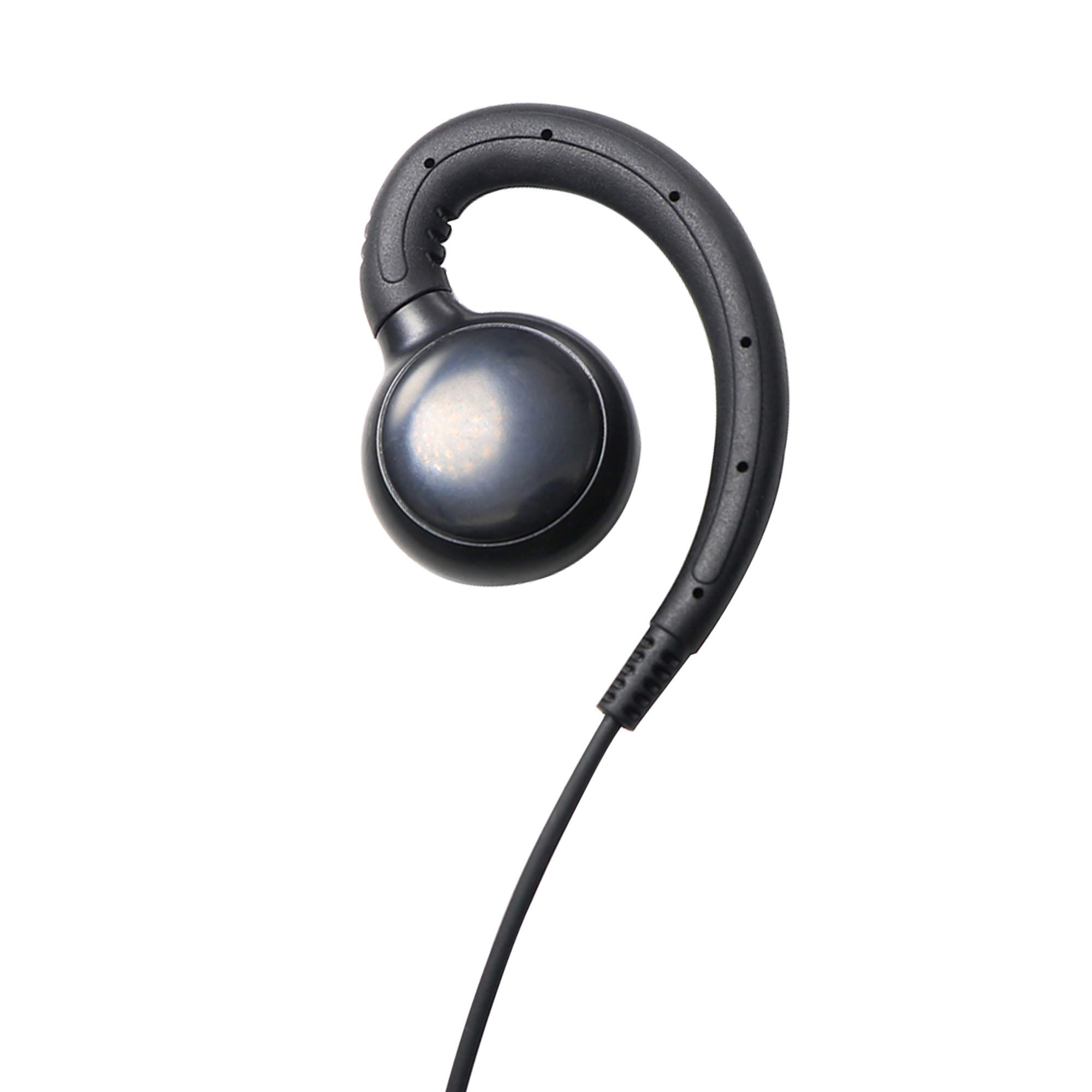 Motorola CLP1010 CLP1040 CLP1060 Walkie Talkie Earpiece - 1 Pin Single Wire C-Shape Swivel Ear Hook Headset for Clear Communication | Perfect for Security, Construction & Event Staff