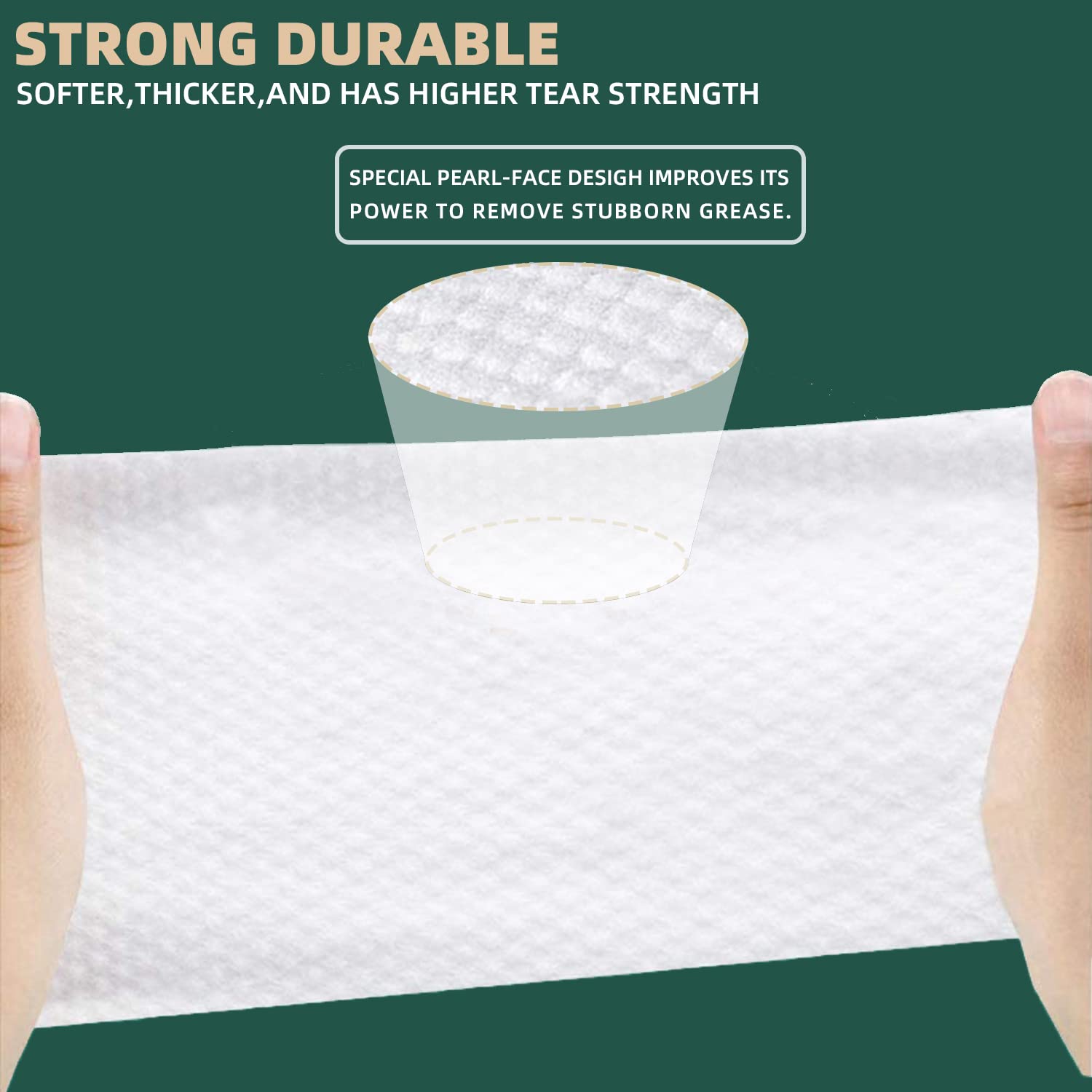 Multi-Surface Cleaning Wipes with Dish Soap – Powerful Grease Remover, Reusable & Eco-Friendly – Perfect for Kitchen, Travel, Camping – 50 Count Pack (Ideal for Home, Office, Outdoor Adventures & Quick Cleanups)