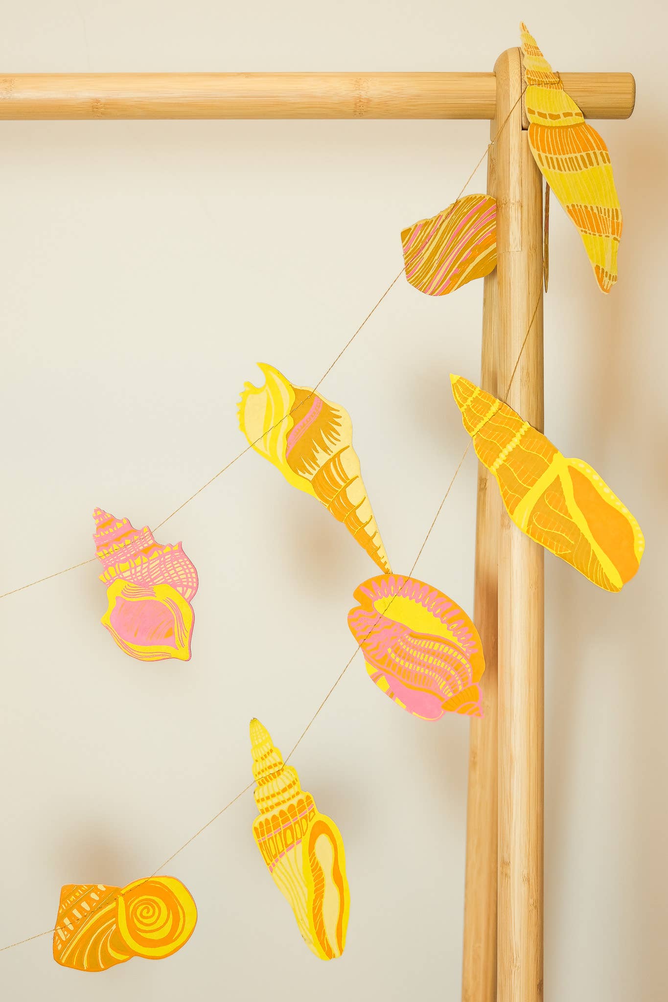 Handmade Shell Sewn Garland - Beach Themed Decor for Coastal Weddings, Boho Home Decor & Summer Party Decorations