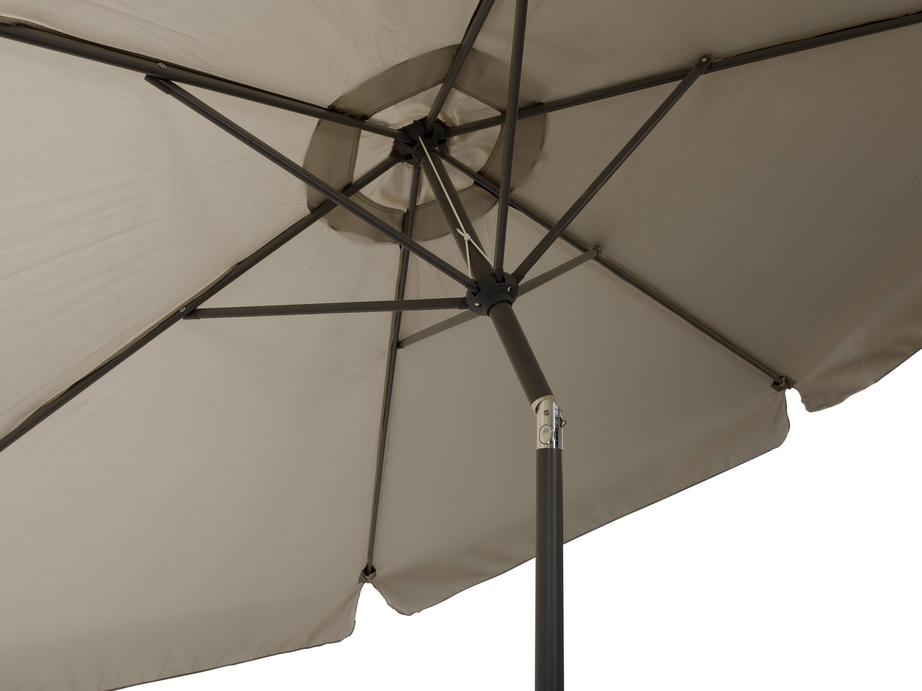 10ft Round Grey Patio Umbrella - Outdoor Sun Shade for Pool, Garden, and Backyard - UV Protection & Waterproof