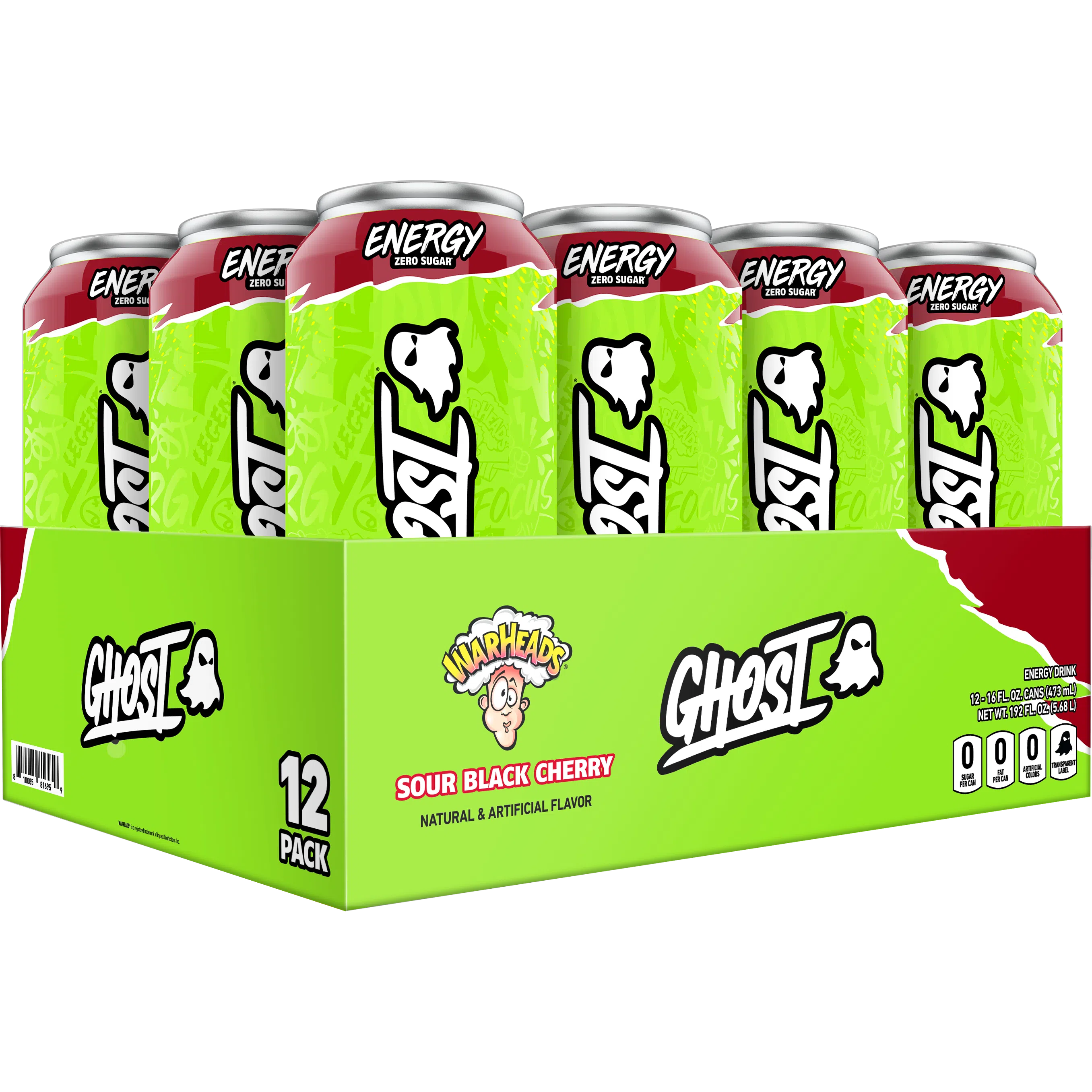 Ghost Energy RTD Drink - Sugar Free Energy Boost with Natural Caffeine & B Vitamins - Perfect for Workouts, Gaming & Late-Night Study Sessions