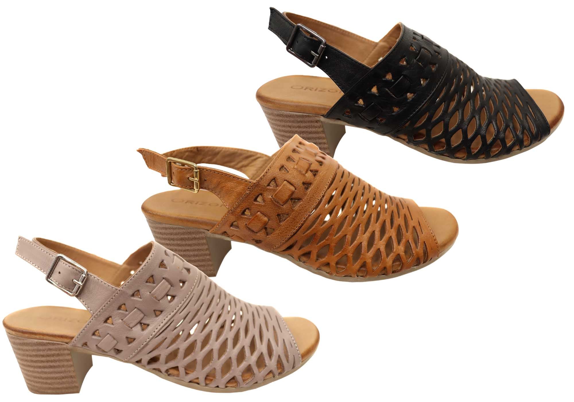 Orizonte Maxeen Women's Comfortable European Leather Sandals - Stylish & Breathable for Summer, Travel & Casual Wear