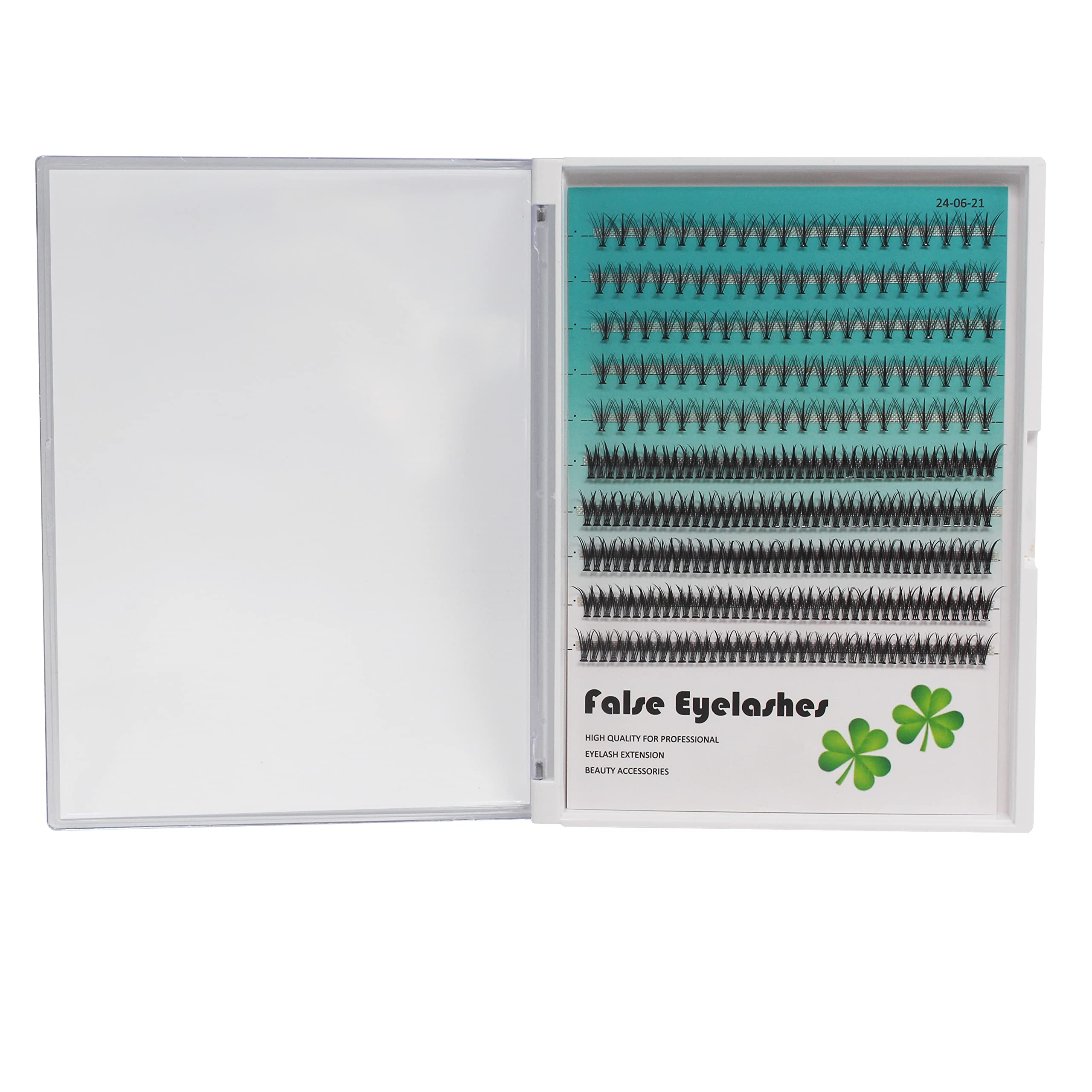 Natural Soft False Eyelashes - 310 Clusters D Curl Flower Fairy & Fishtail Style (8-16mm) for Individual Extension & Cluster Grafting | Perfect for Bridal, Party & Daily Makeup Looks