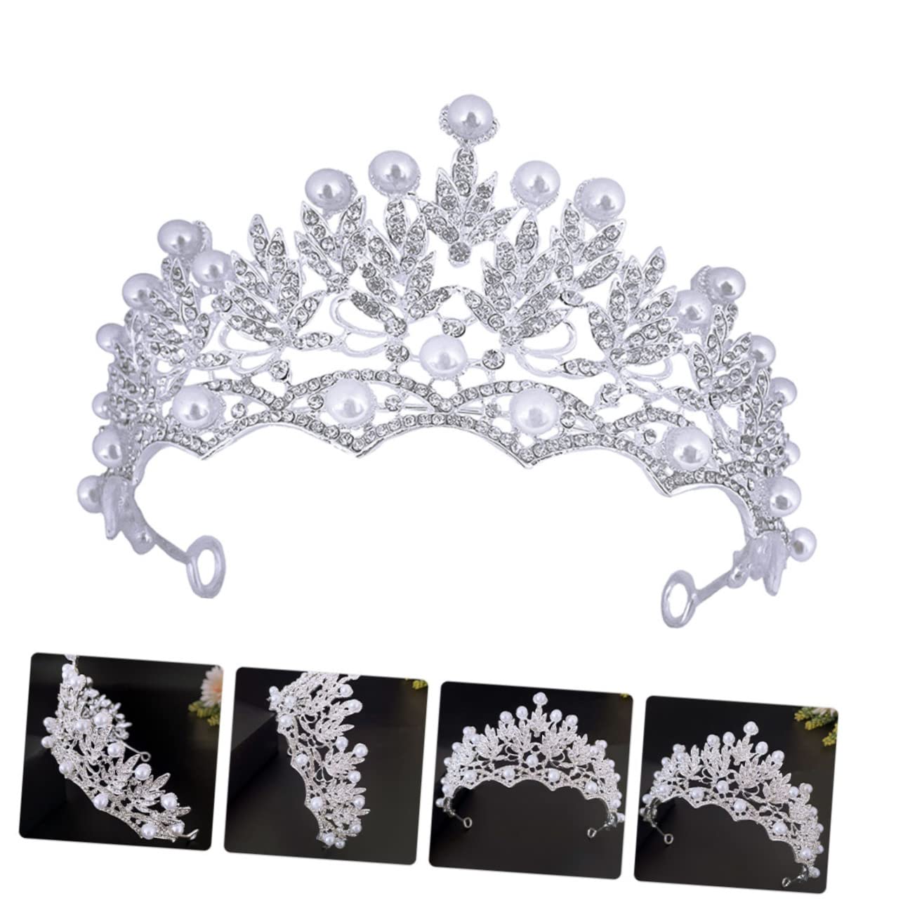 Elegant Silver Pearl Wedding Headband for Bride & Guest - FOMIYES Decorative Headdress Crown for Weddings, Birthday Parties & Special Occasions