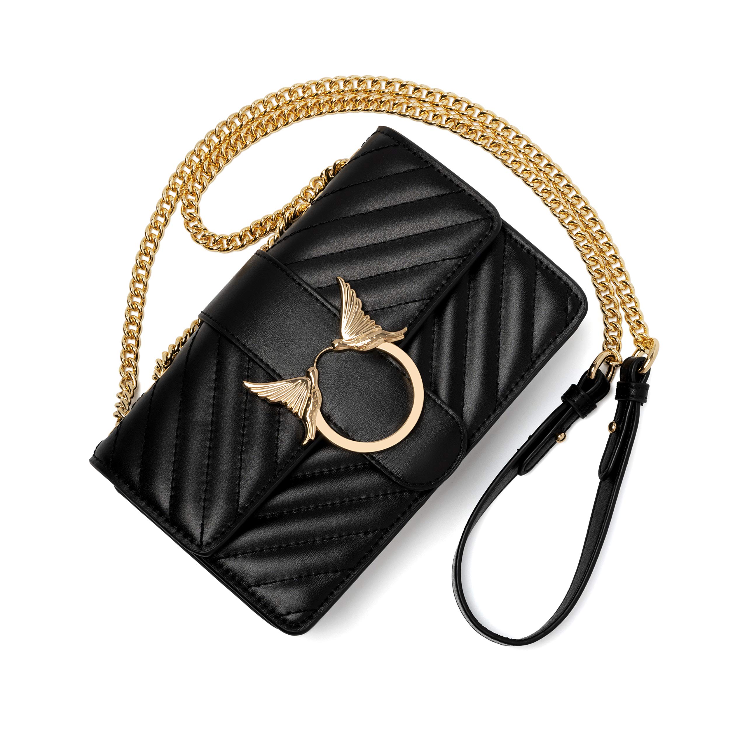 Chrysansmile Genuine Leather Crossbody Bag for Women - Quilted Small Shoulder Purse with Chain Strap, Fashionable Clutch Handbag | Perfect for Work, Travel & Evening Events