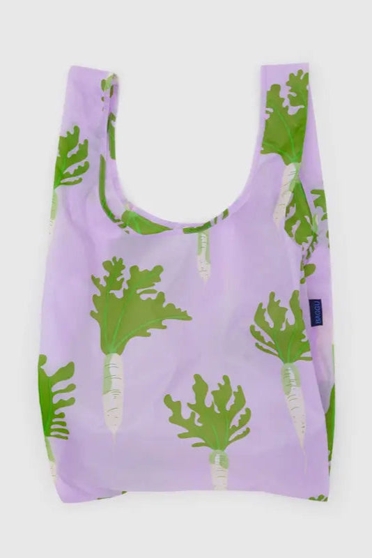 BAGGU Standard Reusable Shopping Bag - Eco-Friendly Foldable Tote in Daikon Pink | Perfect for Groceries, Beach Trips & Daily Errands