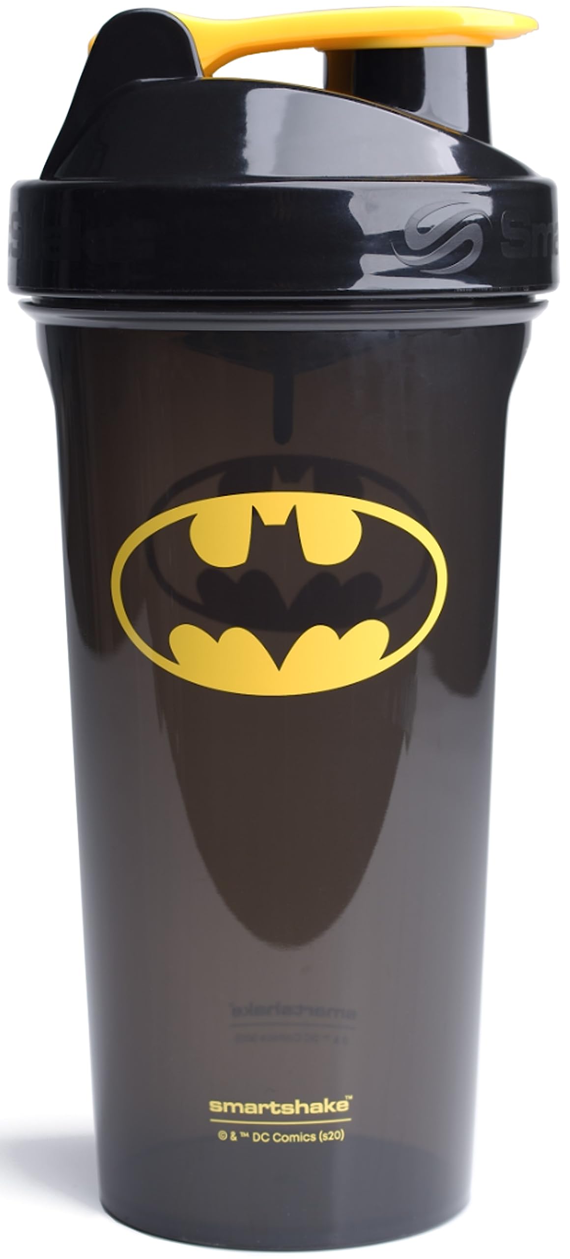 Smartshake Lite Justice League Protein Shaker Bottle 800ml - DC Comics Water Bottle, Leakproof BPA Free Gym Shaker for Protein Powder & Workout Drinks - Batman Logo - Perfect for Gym, Fitness & Superhero Fans