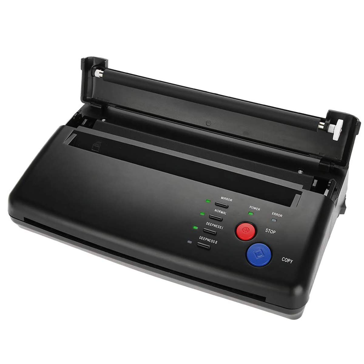 BYCDD Tattoo Transfer Stencil Machine - Professional Tattoo Design Copier Printer for Artists | Portable Tattoo Supplies with Power Supply | Ideal for Tattoo Studios & Home Use (Black, 24x13x33cm)