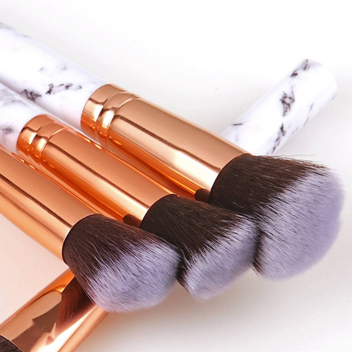 Premium Synthetic Kabuki Brush Set - 10pcs Makeup Brushes & 2 Blender Sponges for Foundation, Powder, Blush & Eyeshadow | Professional Cosmetic Brush Kit for Daily Makeup & Travel