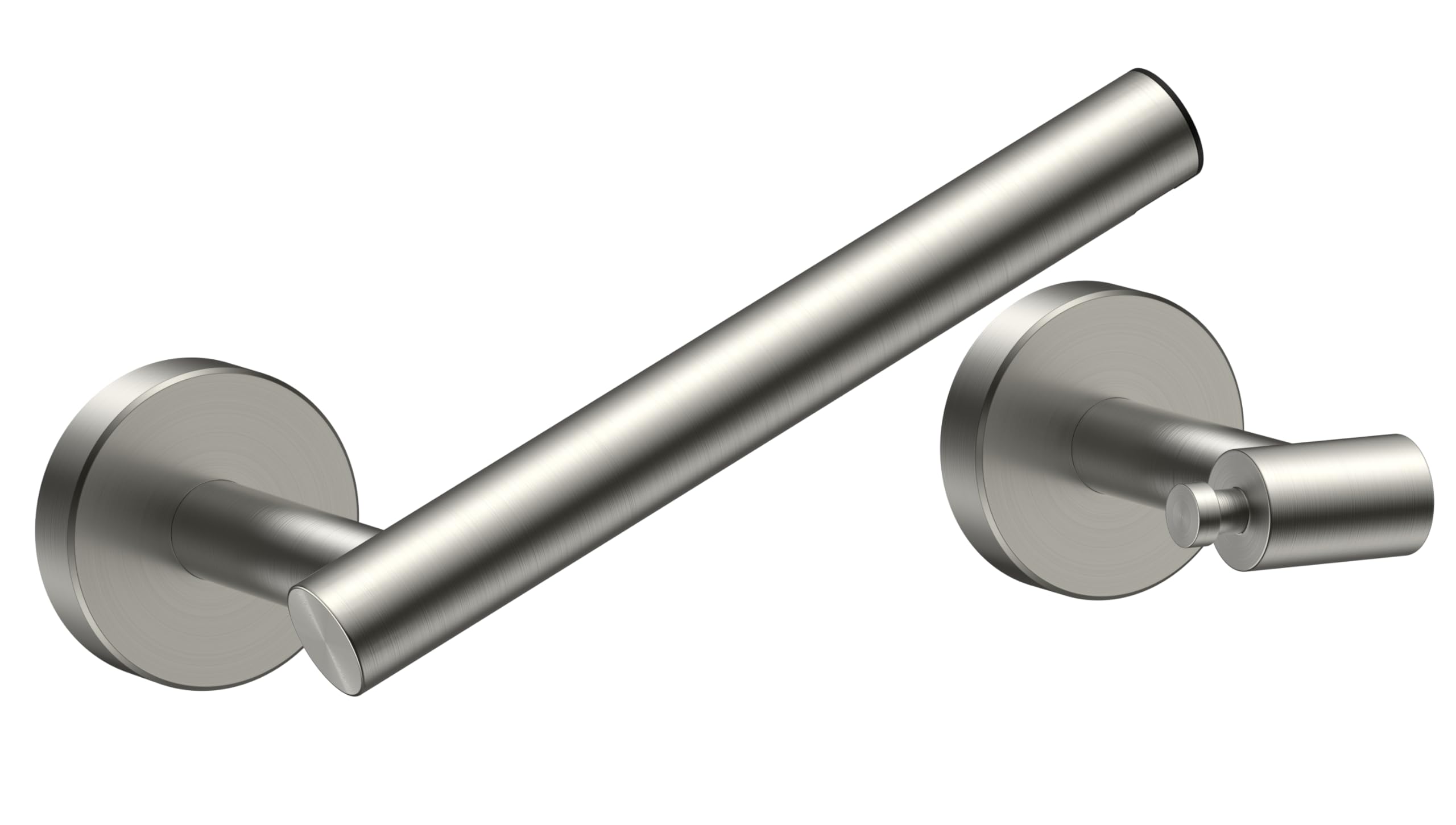 FORIOUS Stainless Steel Wall Mounted Toilet Paper Holder - Double Post Pivoting Bathroom Tissue Roll Dispenser, Rustproof Brushed Nickel Finish for Modern Home & Commercial Use - Perfect for Bathrooms, Restrooms, and Office Spaces