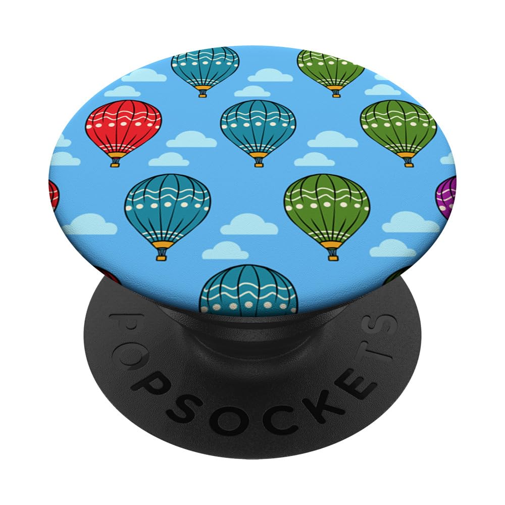 Hot Air Balloon Pilot PopSockets PopGrip - Swappable Adhesive Phone Grip & Stand for Phones & Tablets - Perfect for Travel, Commuting & Outdoor Adventures
