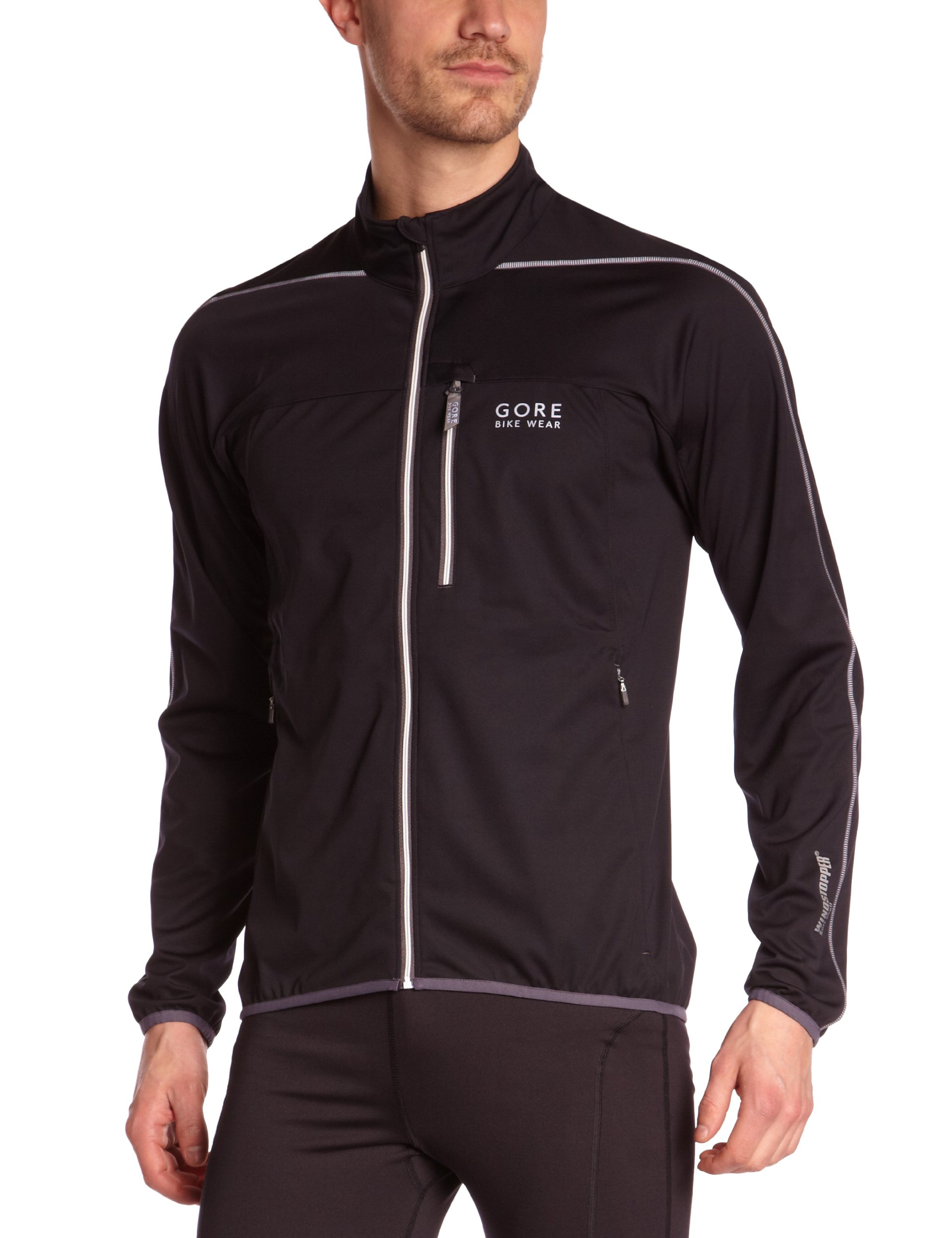 Gore Bike Wear Men's Countdown WindStopper Lightweight Cycling Jacket - Waterproof, Breathable, Windproof Bike Jacket for Men - Black/Graphite Grey - XL - Perfect for Road Cycling, Mountain Biking & Outdoor Sports